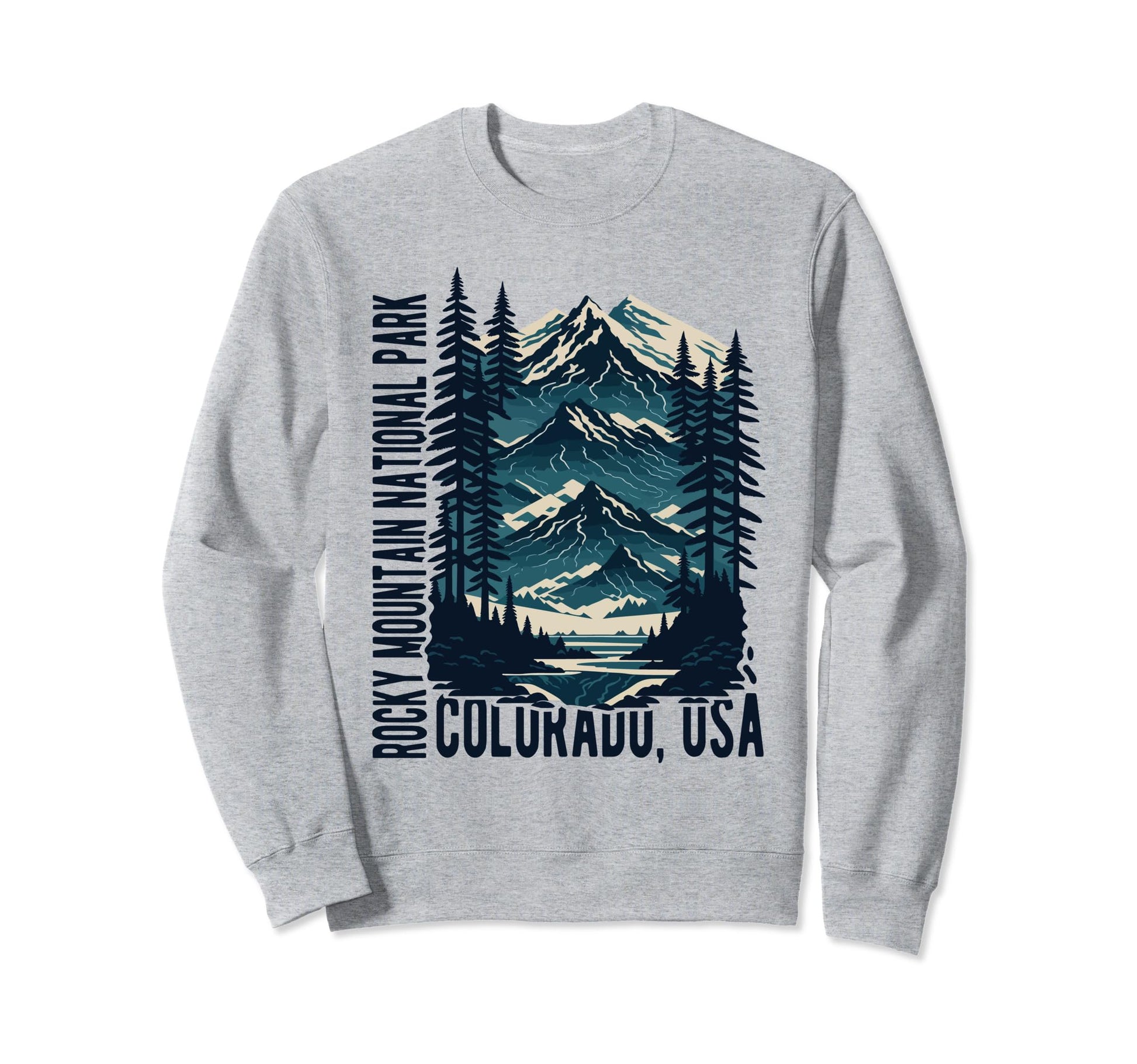 Rocky Mountain National Park Scenic Sweatshirt - Graphic Print Unisex - T-Shirt, Sweatshirt, Hoodie