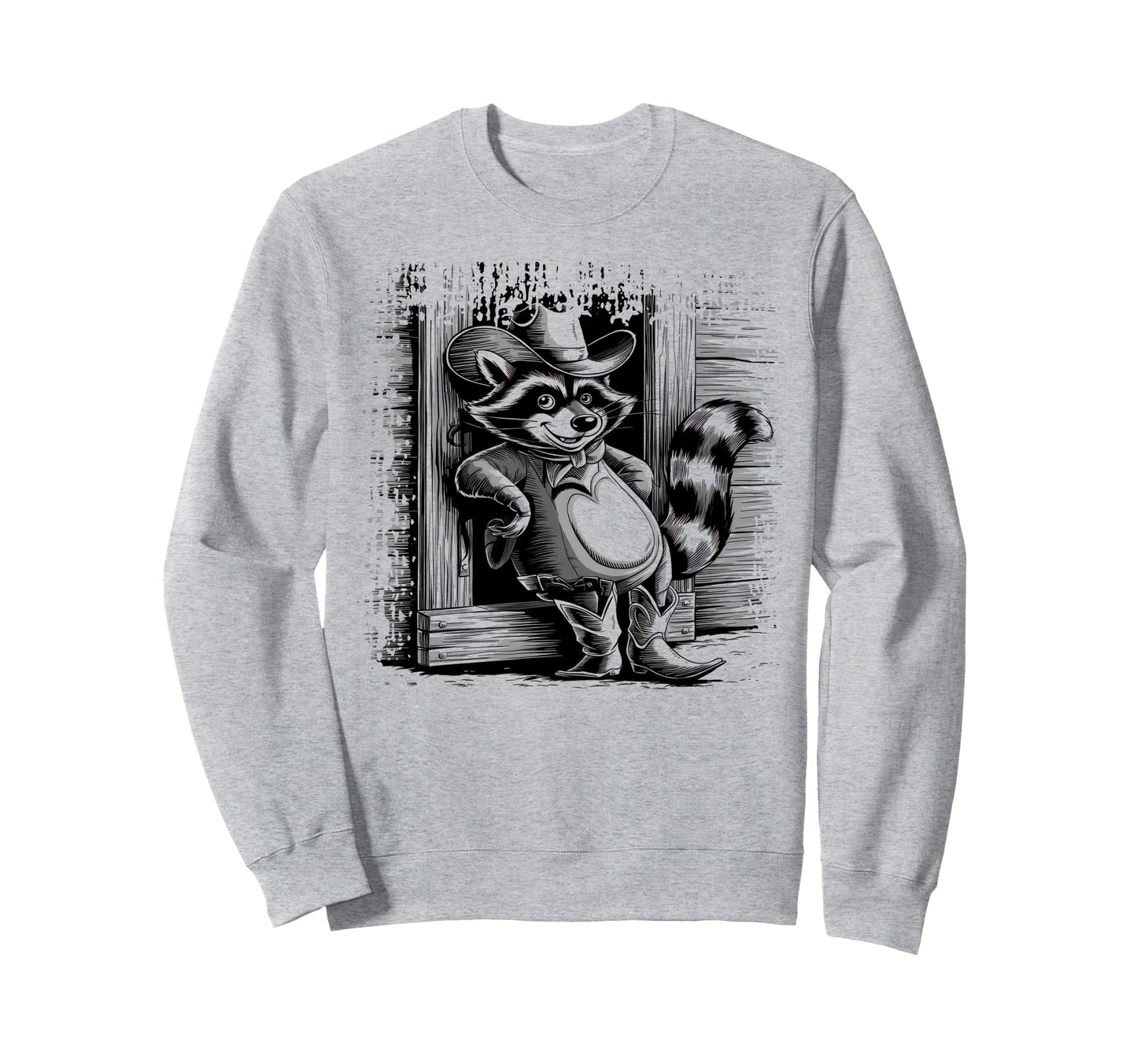 Raccoon 90S Country Music Western Sweatshirt - Unique Graphic for Adults - T-Shirt, Sweatshirt, Hoodie