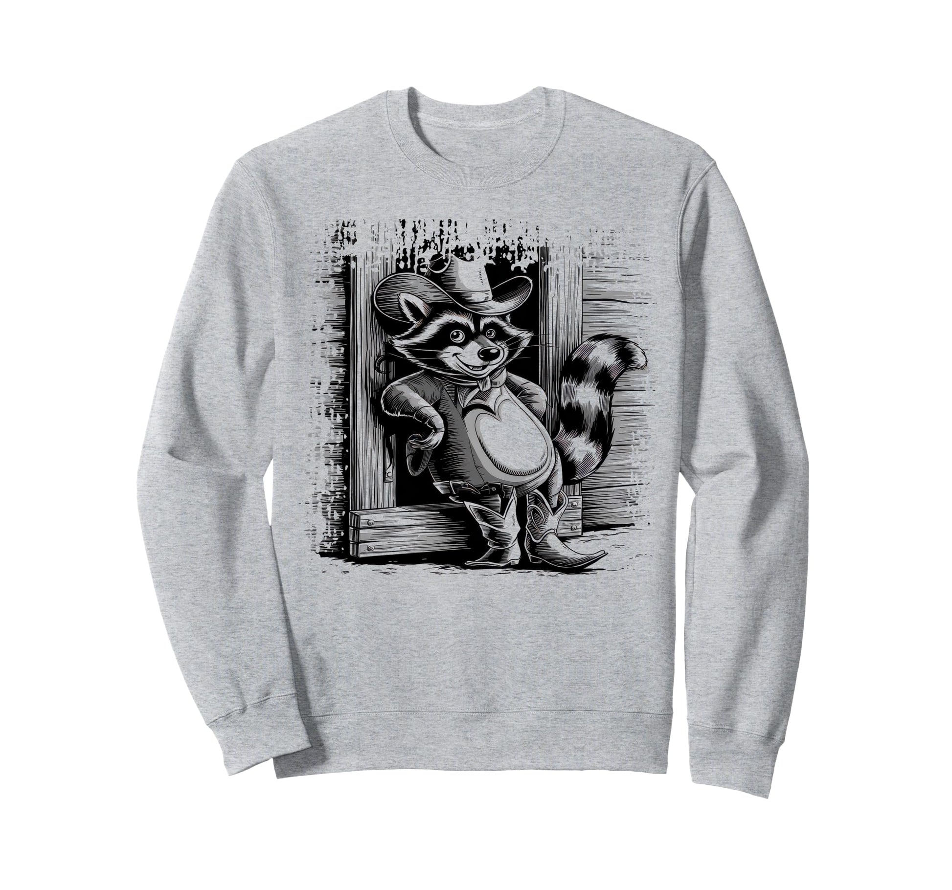 Raccoon 90S Country Music Western Sweatshirt - Unique Graphic for Adults - T-Shirt, Sweatshirt, Hoodie