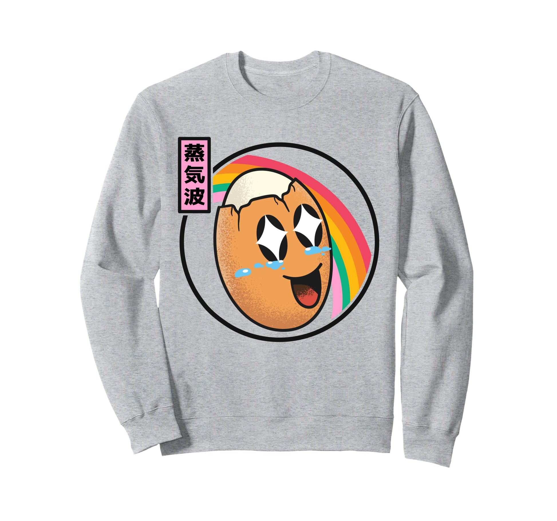 Happy Egg Pastel 80S Japan Otaku Sweatshirt - Unique Graphic Unisex - T-Shirt, Sweatshirt, Hoodie
