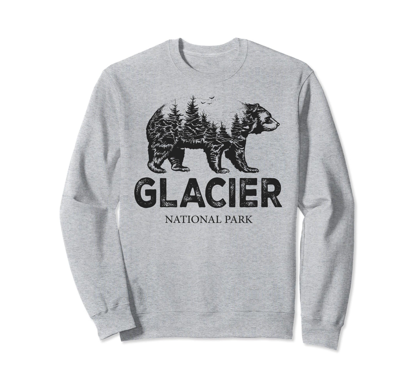 Glacier National Park Grizzly Sweatshirt - Casual Everyday Wear for Adults - T-Shirt, Sweatshirt, Hoodie