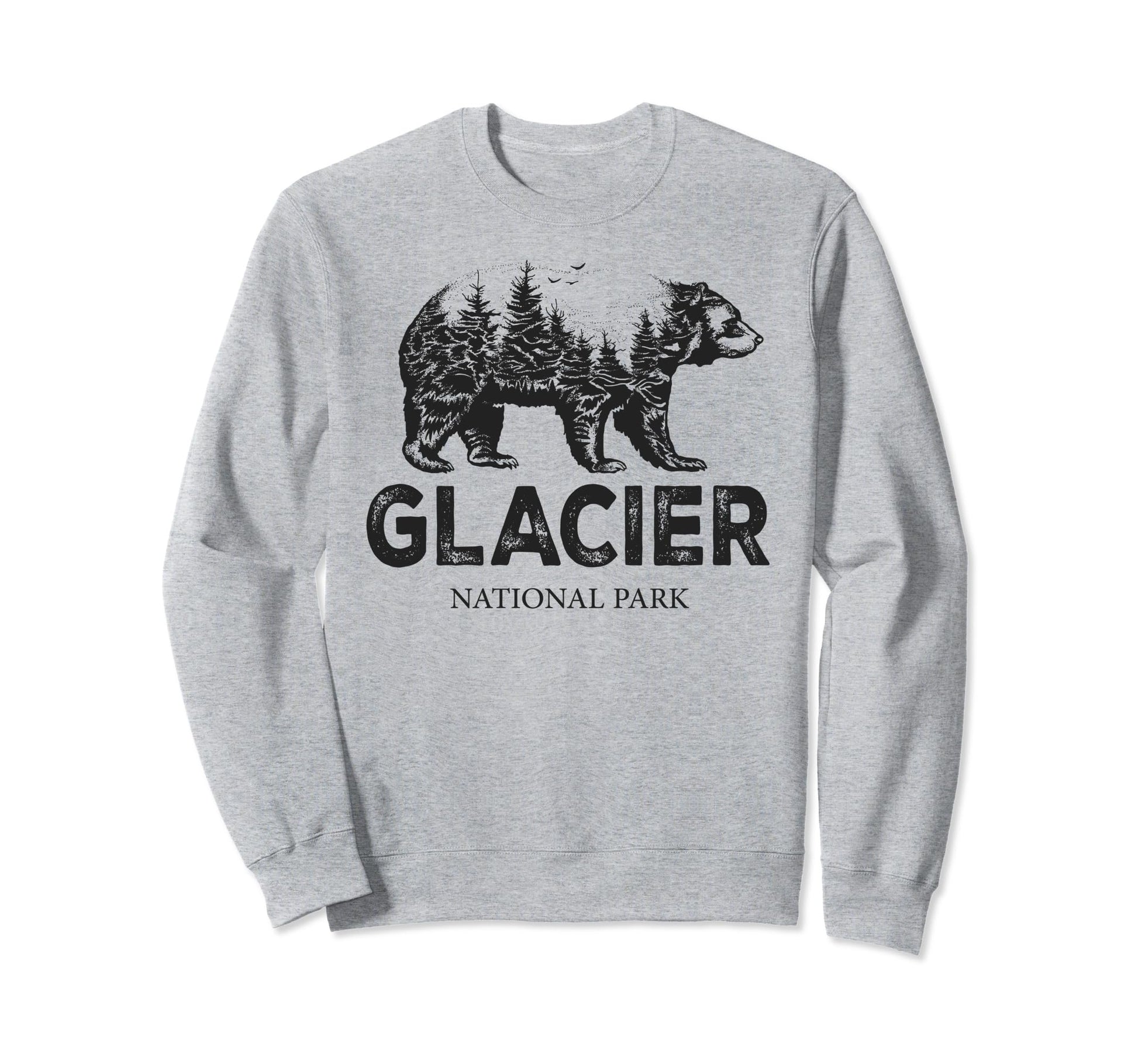Glacier National Park Grizzly Sweatshirt - Casual Everyday Wear for Adults - T-Shirt, Sweatshirt, Hoodie