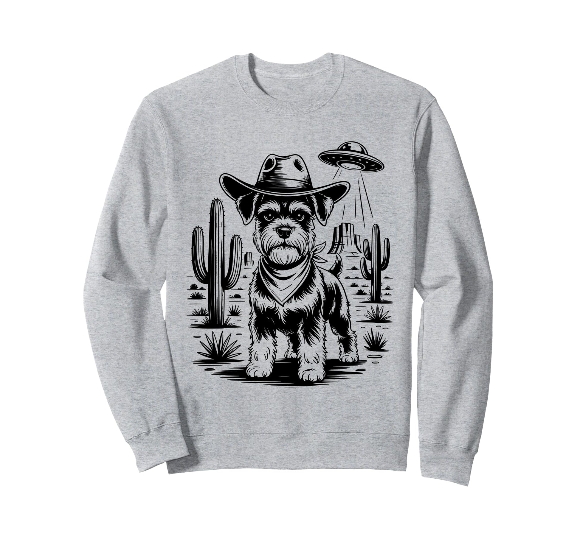Cowboy Miniature Schnauzer Dog Sweatshirt - Fun Novelty Design Men Women - T-Shirt, Sweatshirt, Hoodie