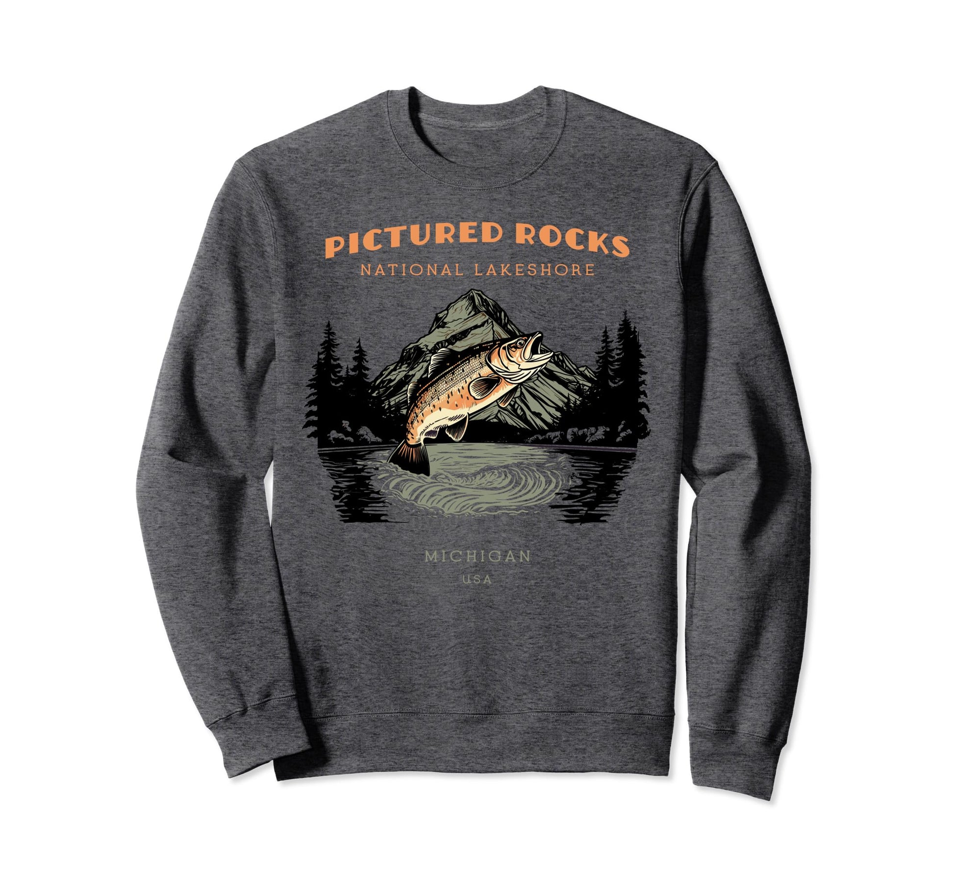 Pictured Rocks National Lakeshore Sweatshirt - Custom Art Print for Adults - T-Shirt, Sweatshirt, Hoodie