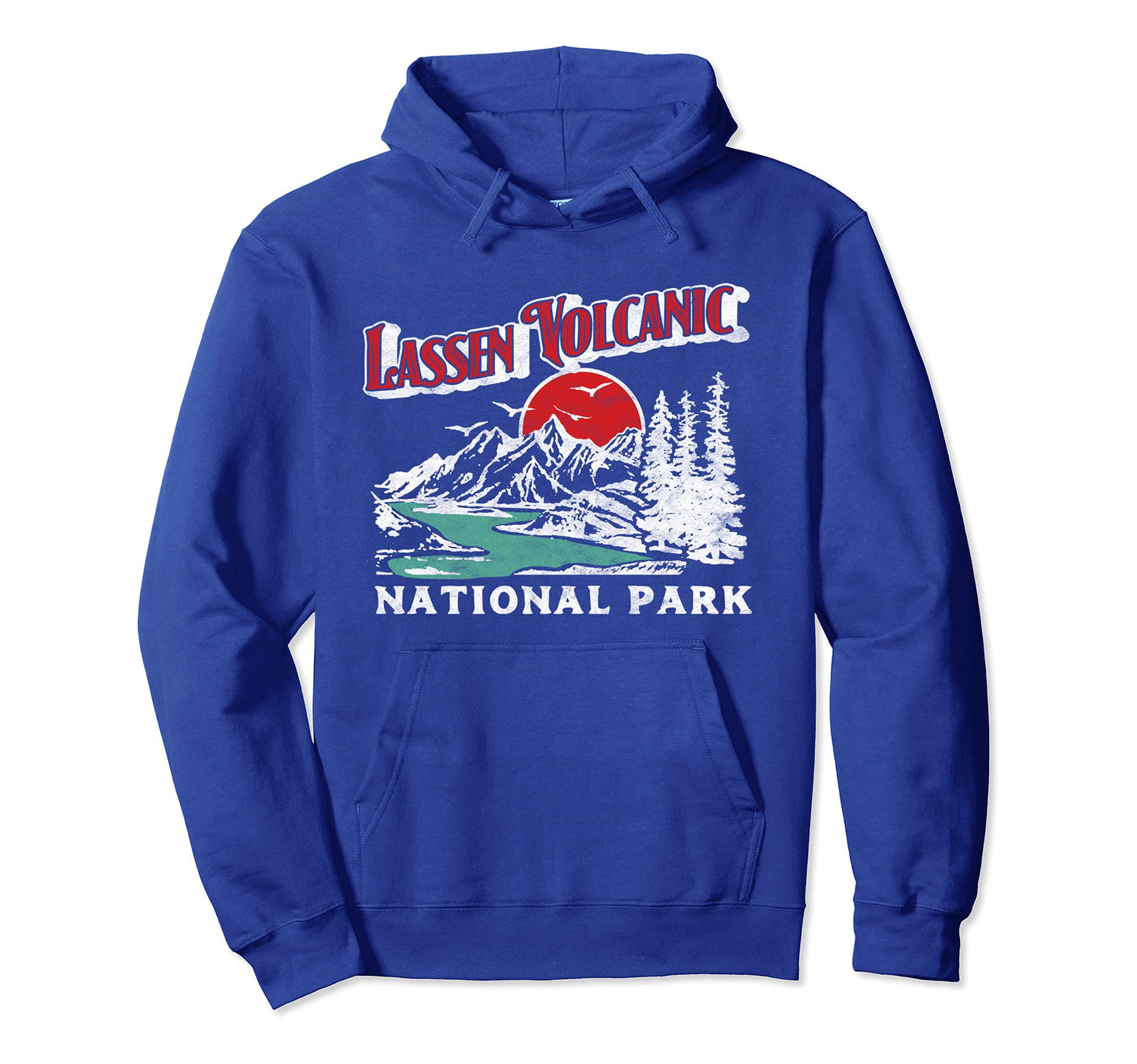 Lassen Volcanic National Park 80S California Hoodie - Unique Graphic Unisex - T-Shirt, Sweatshirt, Hoodie