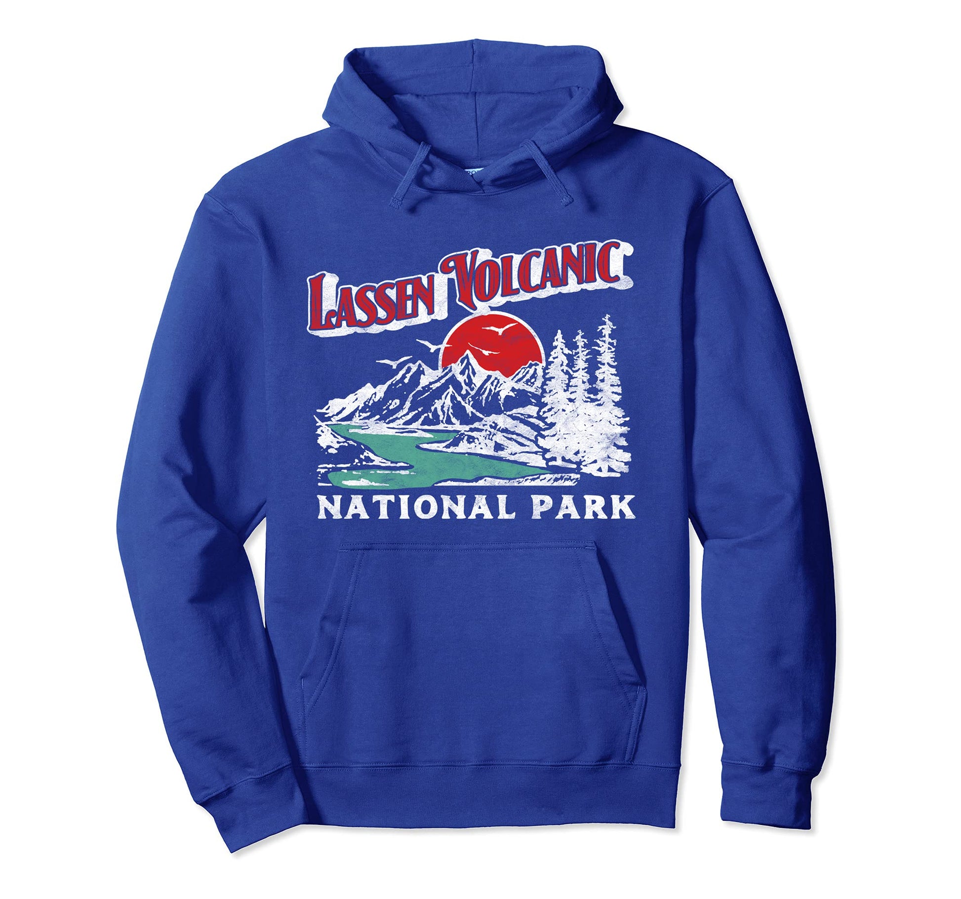 Lassen Volcanic National Park 80S California Hoodie - Unique Graphic Unisex - T-Shirt, Sweatshirt, Hoodie