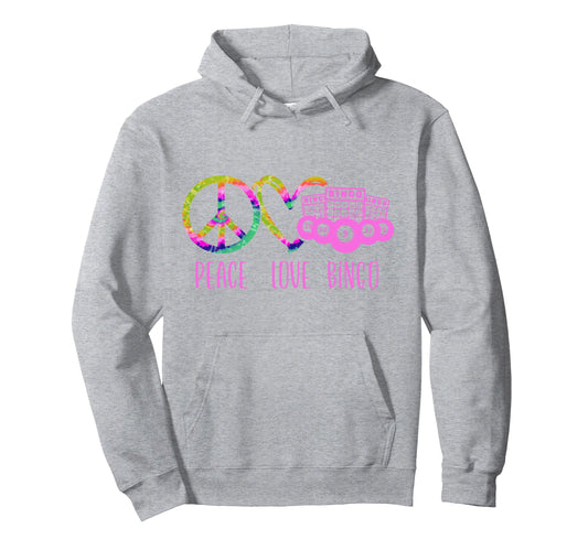 Bingo Player Peace Love Bingo Hoodie - Unique Graphic for Adults - T-Shirt, Sweatshirt, Hoodie