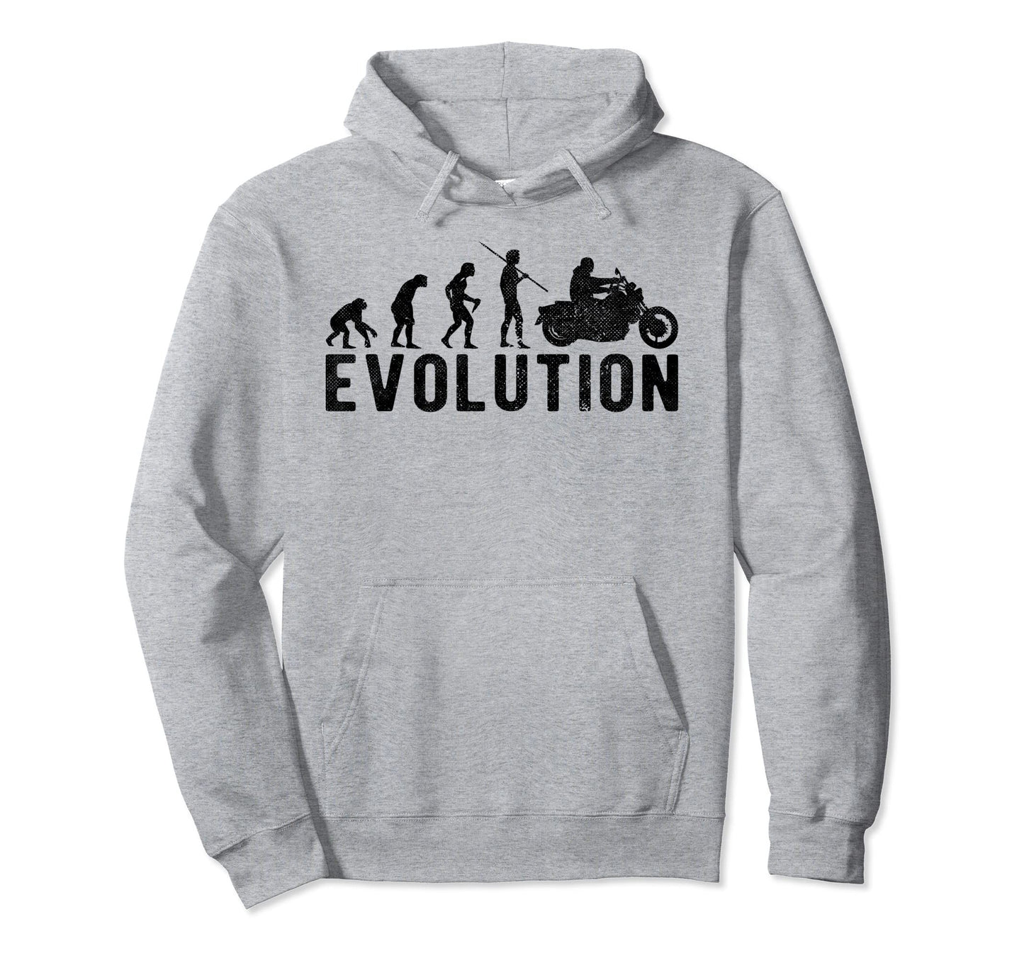 Custom Motorcycle Biker Evolution Hoodie - Casual Everyday Wear Unisex - T-Shirt, Sweatshirt, Hoodie