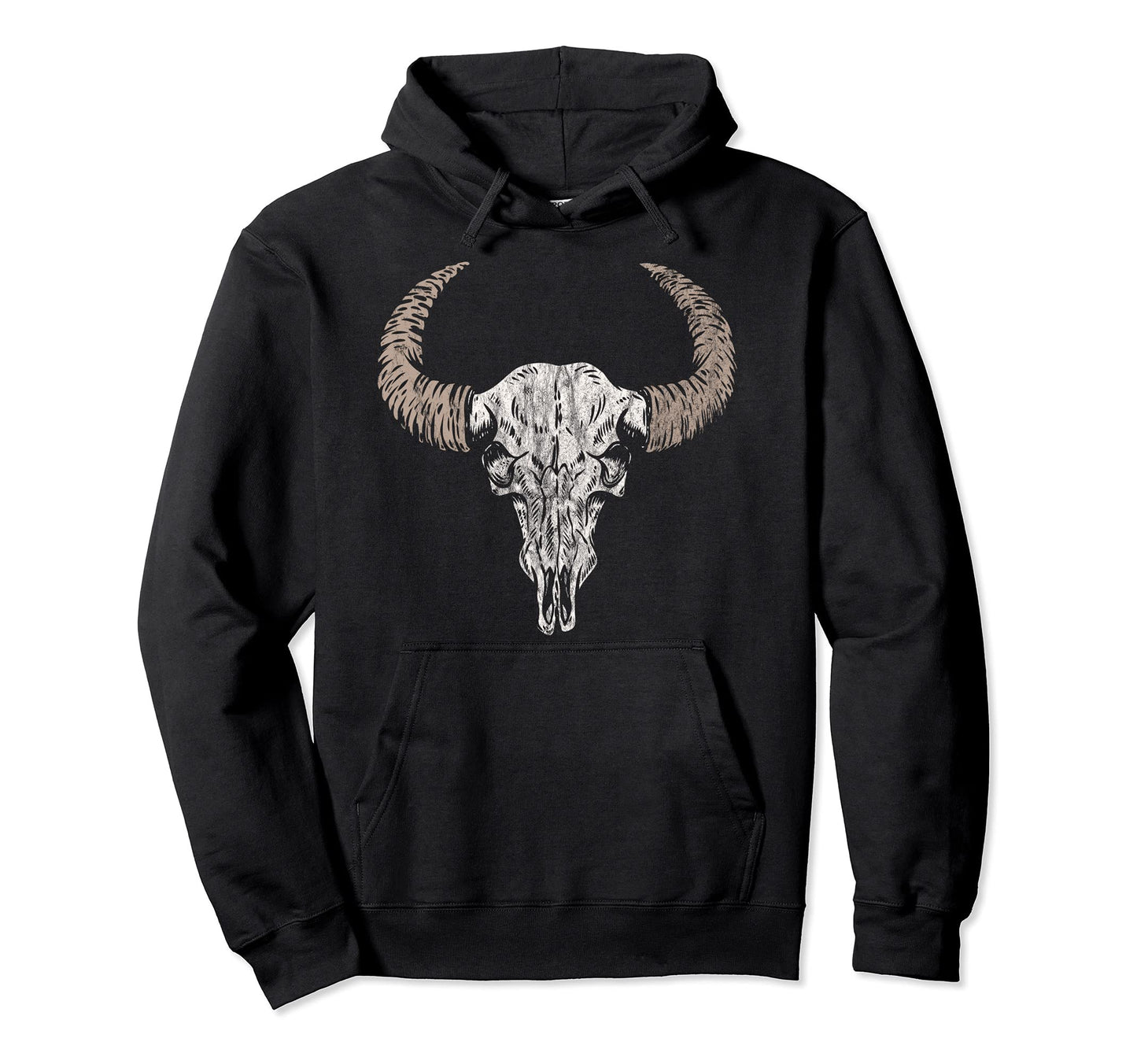 Cow Bull Cattle Skull Head Western Hoodie - Streetwear Style Men Women - T-Shirt, Sweatshirt, Hoodie
