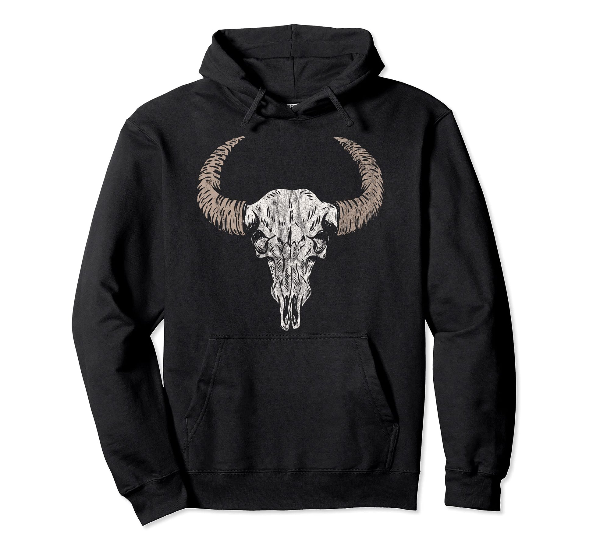 Cow Bull Cattle Skull Head Western Hoodie - Streetwear Style Men Women - T-Shirt, Sweatshirt, Hoodie