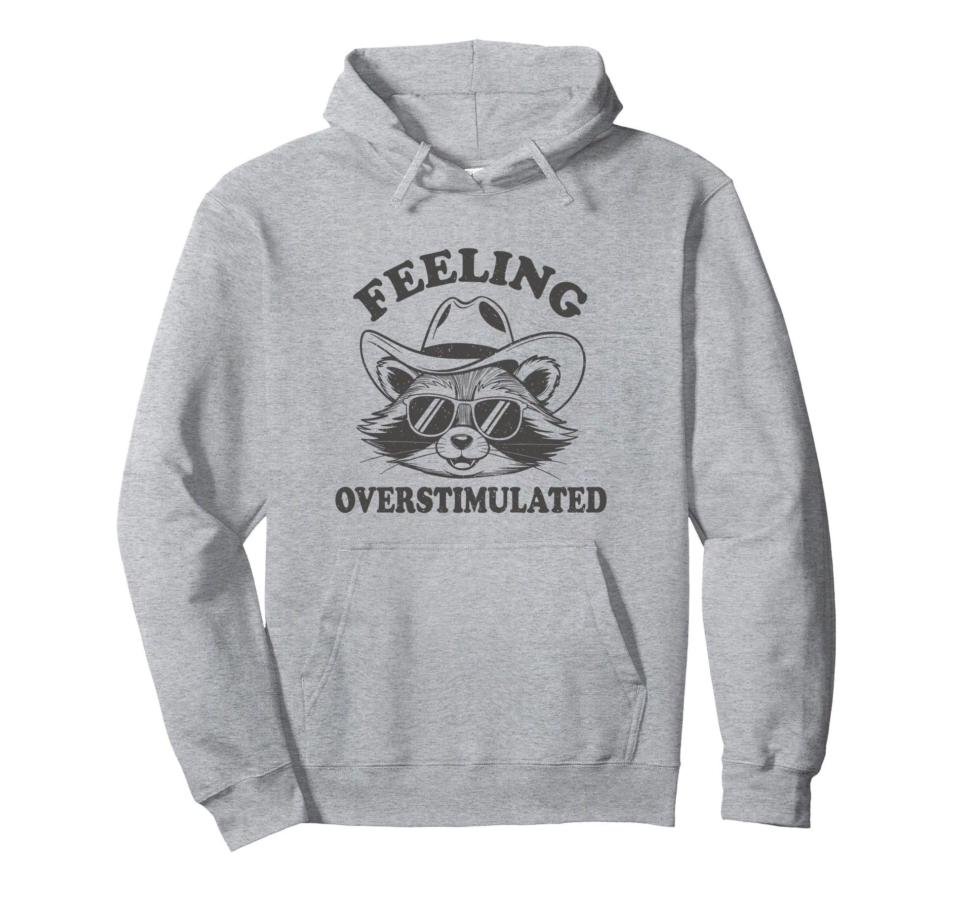 Raccoon Cowboy Western Feeling Hoodie - Streetwear Style Men Women - T-Shirt, Sweatshirt, Hoodie