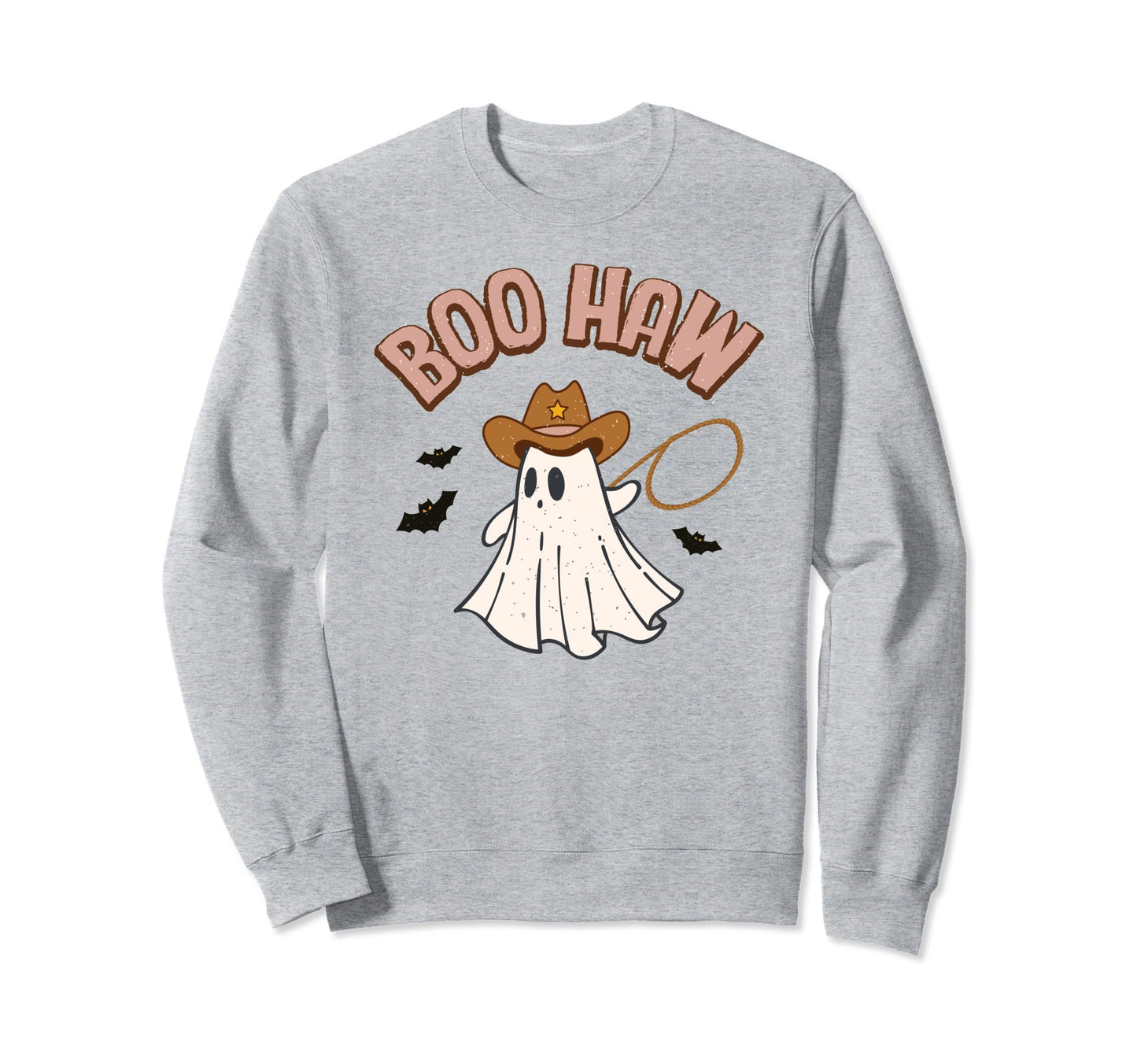 Funny Halloween Boo Haw Ghost Western Sweatshirt - Novelty Apparel Unisex - T-Shirt, Sweatshirt, Hoodie