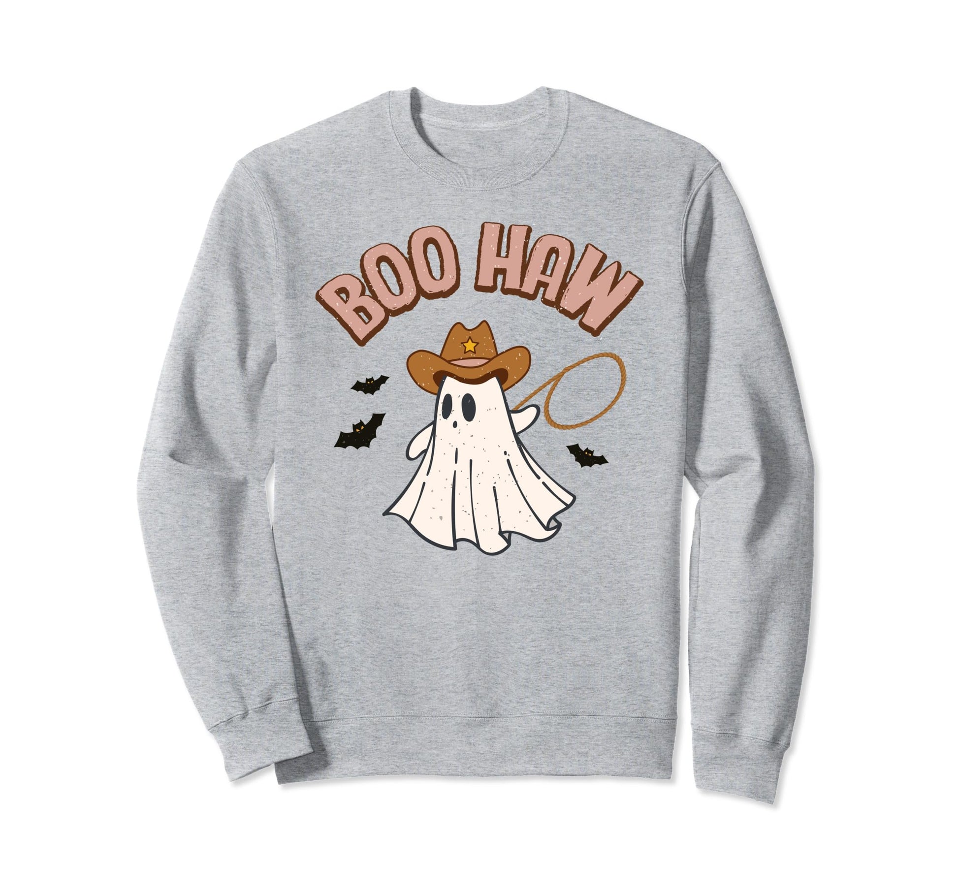 Funny Halloween Boo Haw Ghost Western Sweatshirt - Novelty Apparel Unisex - T-Shirt, Sweatshirt, Hoodie
