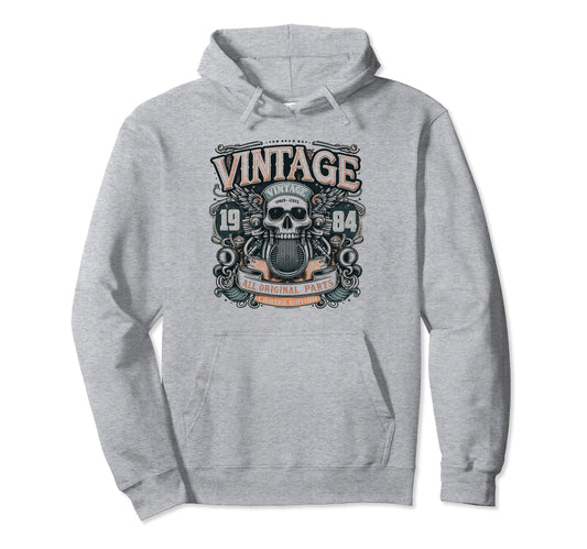 1984 Born 1984 Motorcycle Bikers Hoodie - Novelty Apparel for Adults - T-Shirt, Sweatshirt, Hoodie