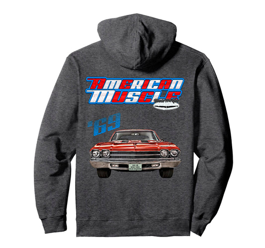 1969 Chevelle Muscle Car Ss454 Ss427 Hoodie - Aesthetic Graphic for Adults - T-Shirt, Sweatshirt, Hoodie