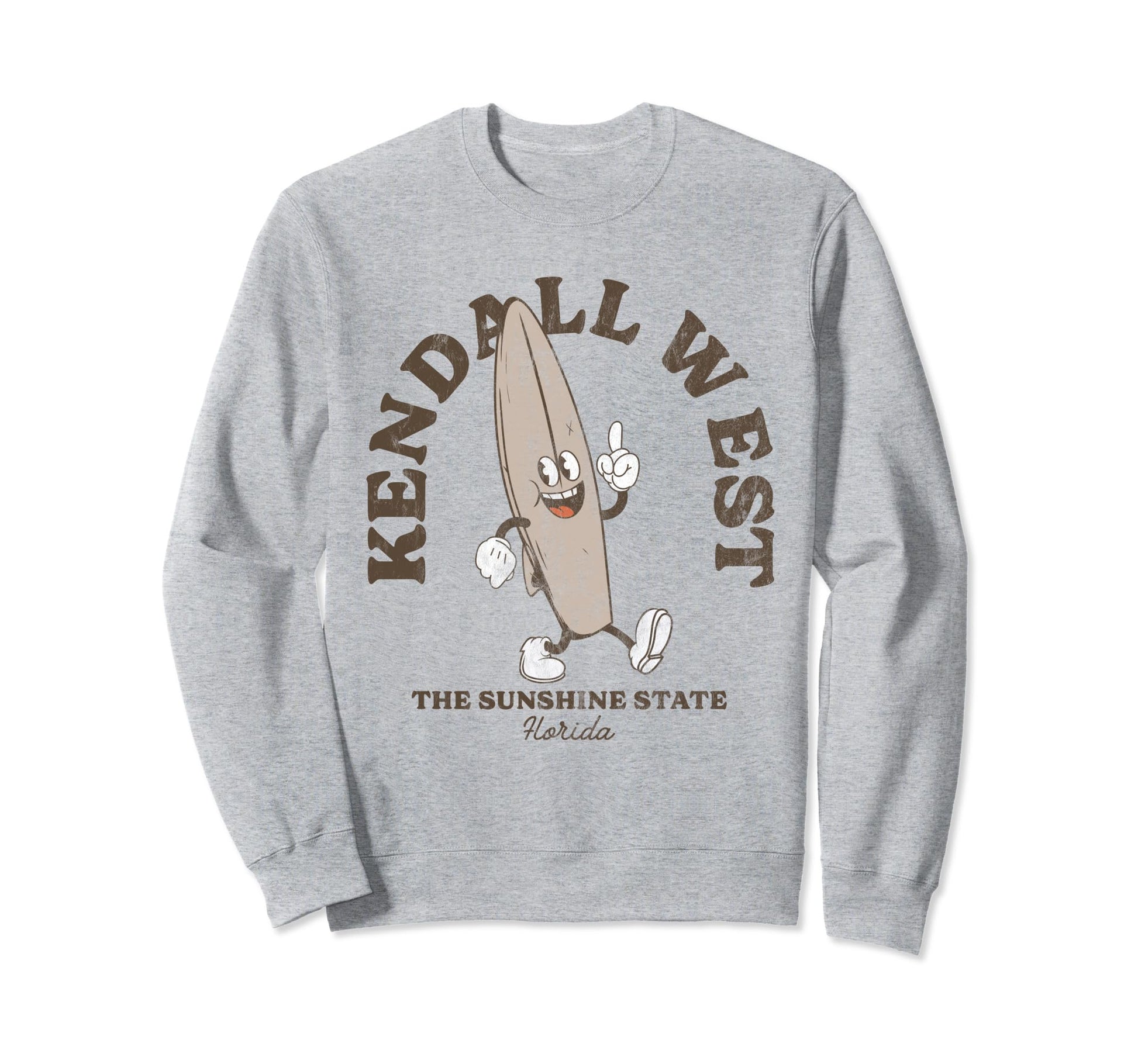 Kendall West Florida Surfer Sweatshirt - Fun Novelty Design for Adults - T-Shirt, Sweatshirt, Hoodie