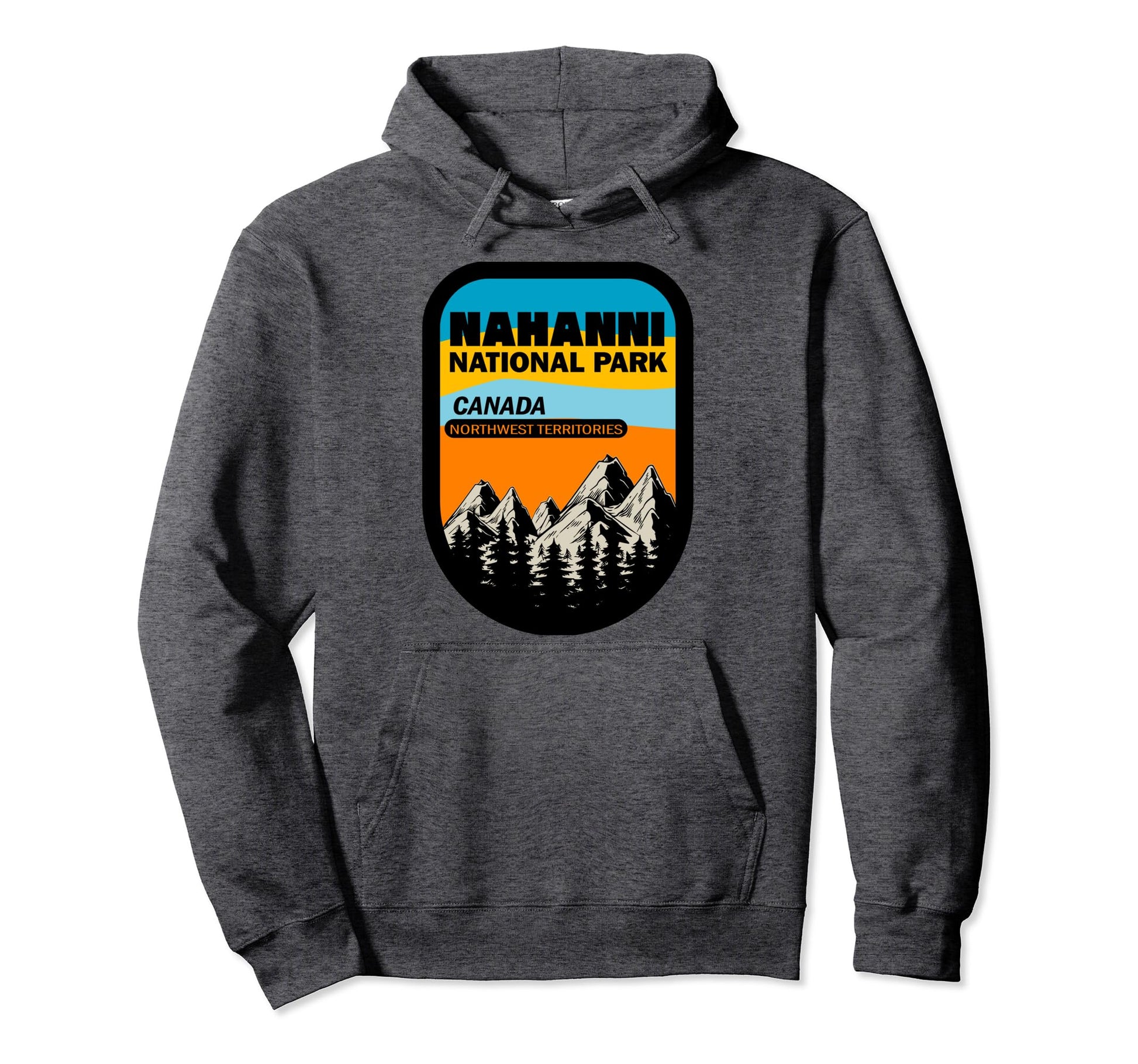 Nahanni National Canada Park Badge Hoodie - Streetwear Style for Adults - T-Shirt, Sweatshirt, Hoodie