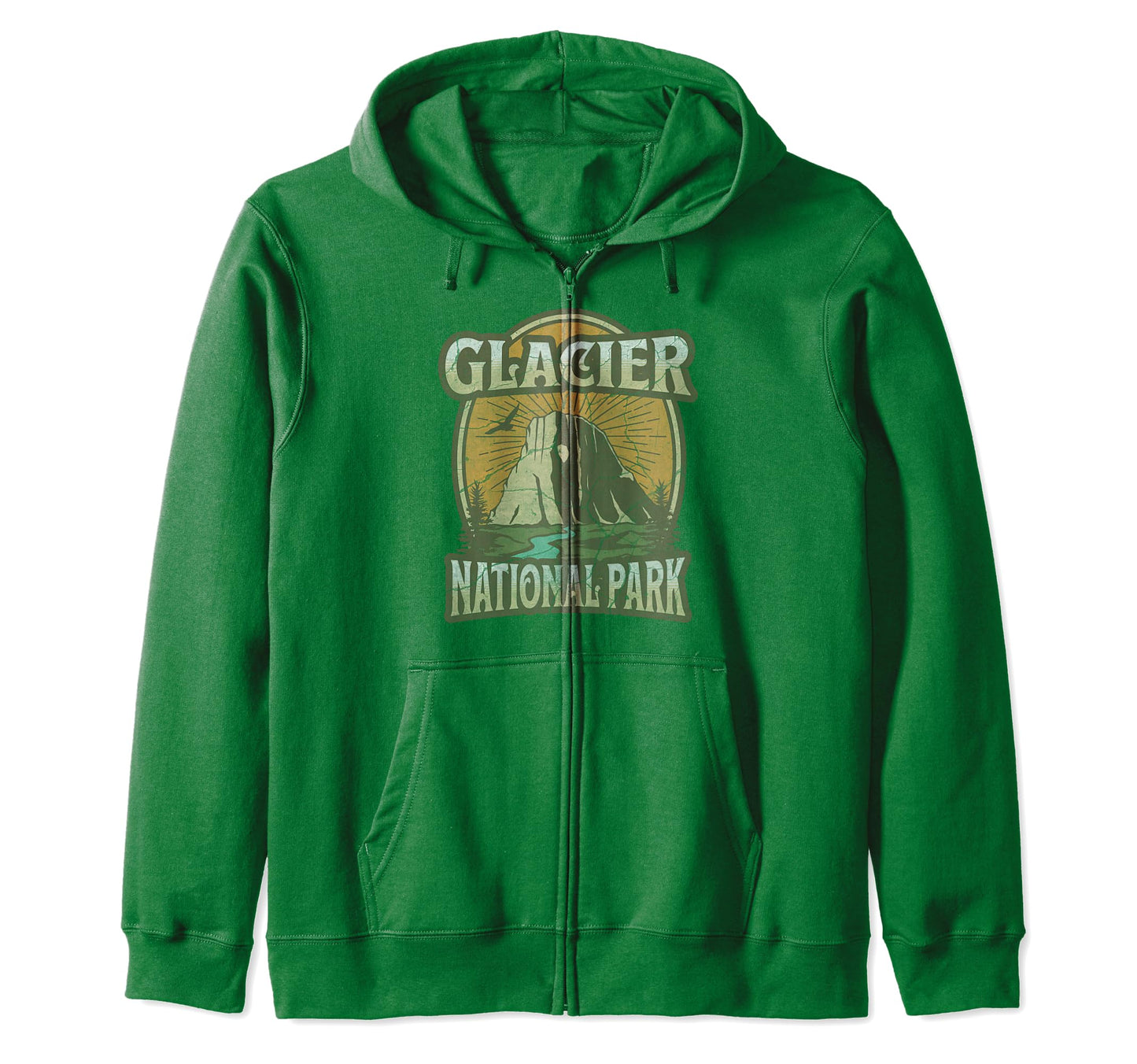 Glacier National Park Montana Usa Outdoor T-Shirt - Custom Art Print Unisex - T-Shirt, Sweatshirt, Hoodie