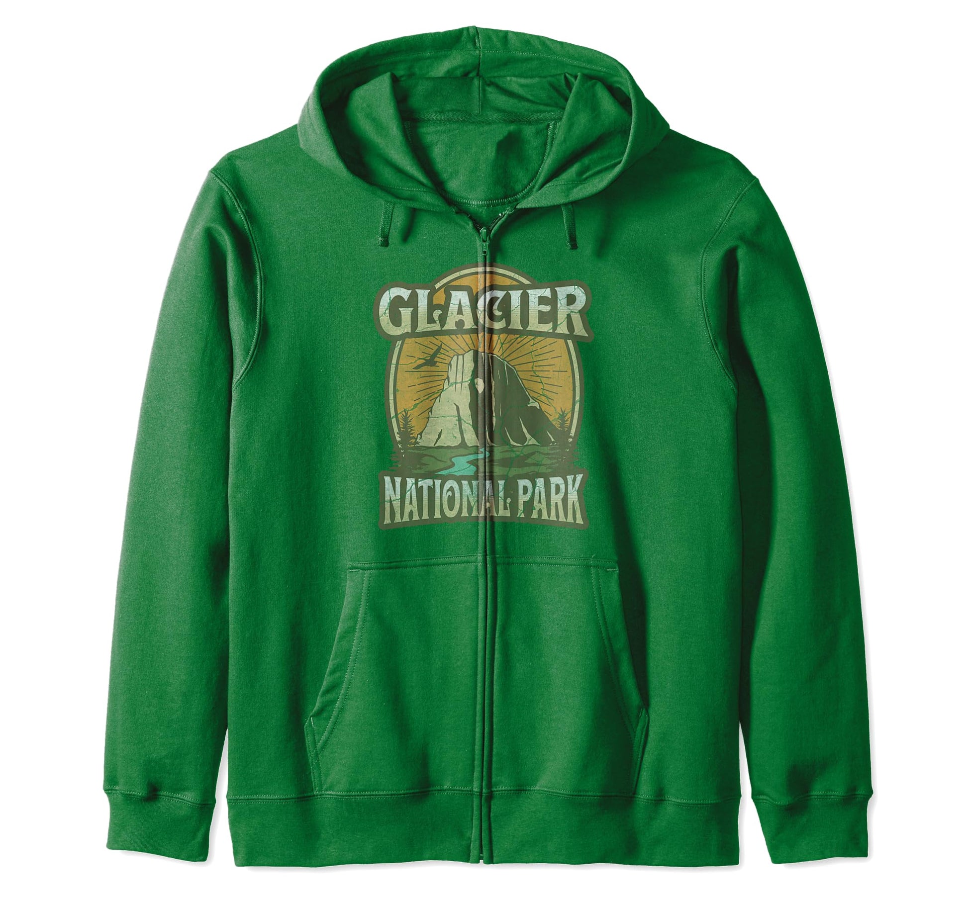 Glacier National Park Montana Usa Outdoor T-Shirt - Custom Art Print Unisex - T-Shirt, Sweatshirt, Hoodie