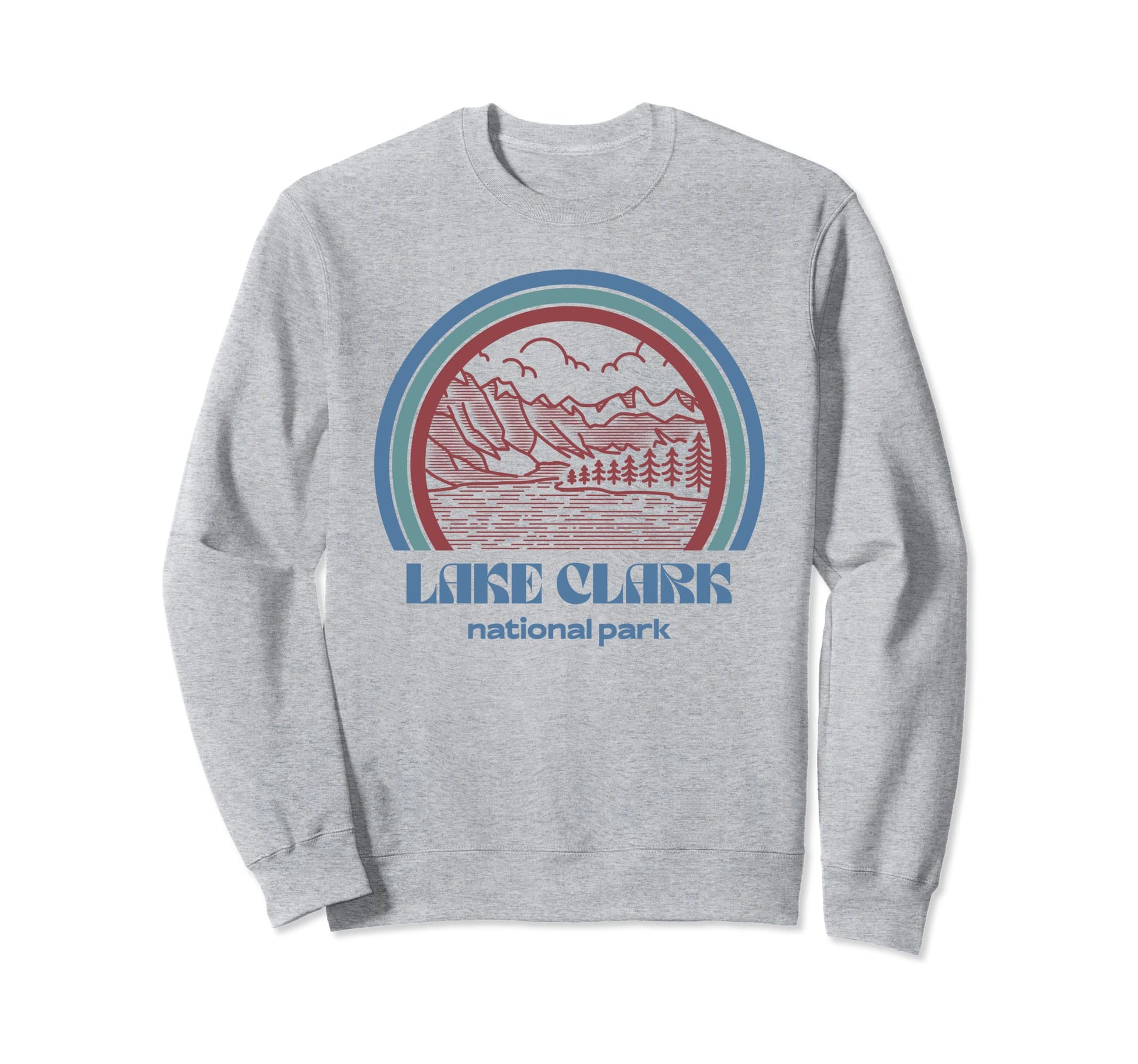 Lake Clark National Park Outdoor Sweatshirt - Minimalist Print for Adults - T-Shirt, Sweatshirt, Hoodie