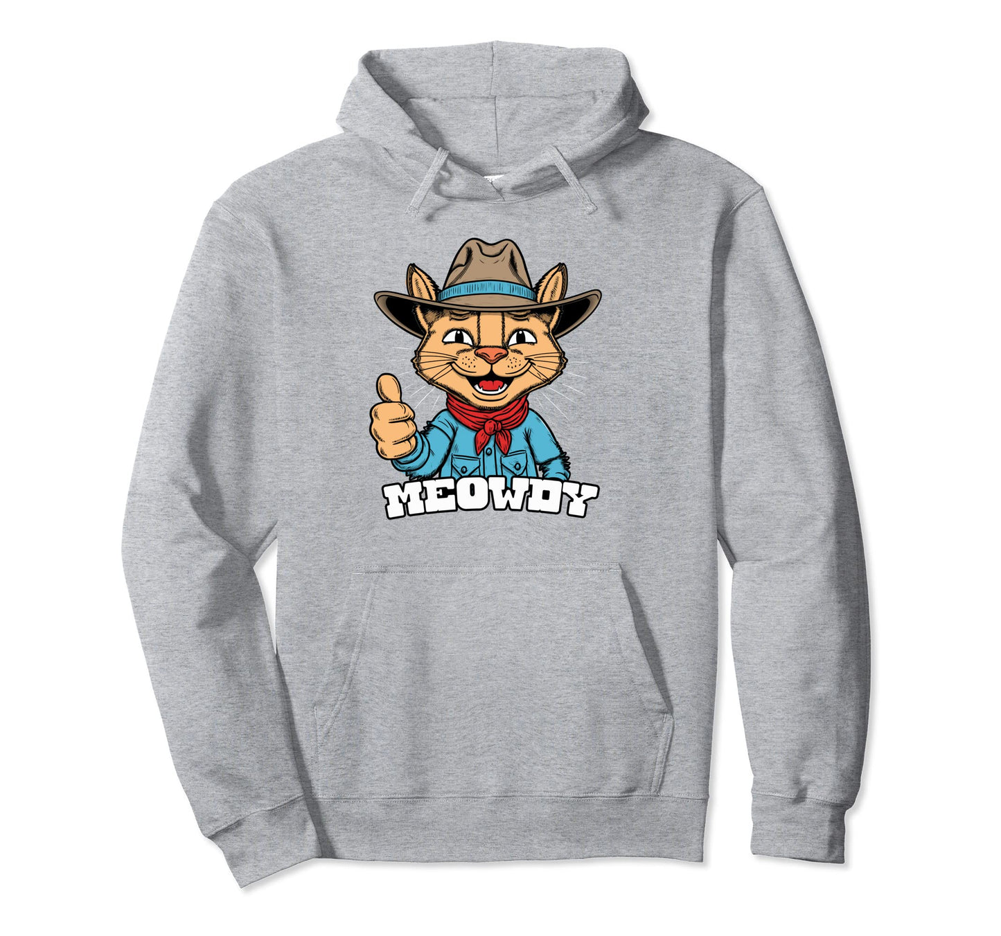 Meowdy Funny Country Music Cat Cowboy Hoodie - Streetwear Style for Adults - T-Shirt, Sweatshirt, Hoodie
