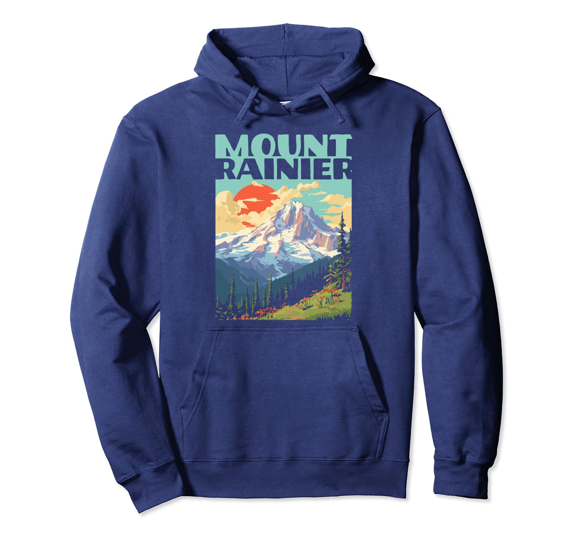 Mount Rainier National Park Hoodie - Novelty Apparel for Adults - T-Shirt, Sweatshirt, Hoodie