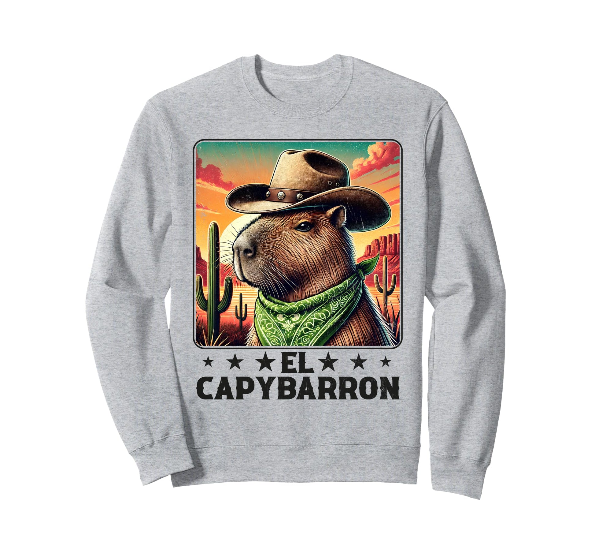 El Capybarron Mexican Desert Funny Sweatshirt - Trendy Graphic for Adults - T-Shirt, Sweatshirt, Hoodie
