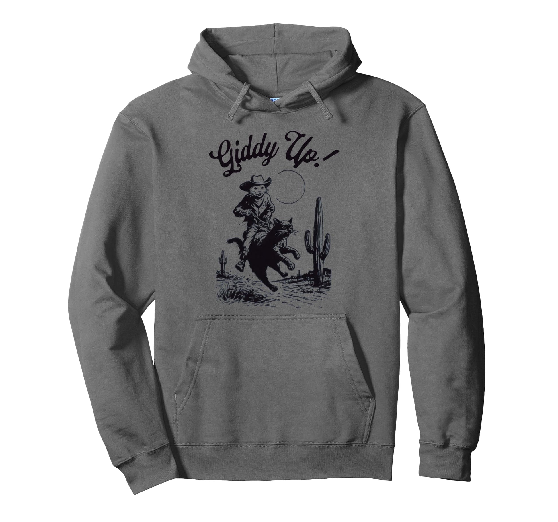 Cowboy Mouse Riding Cat Western Rodeo Hoodie - Aesthetic Graphic Men Women - T-Shirt, Sweatshirt, Hoodie