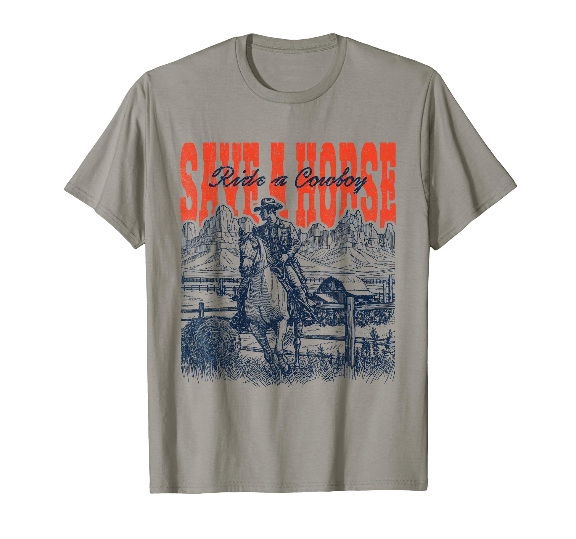 Save Horse Ride Cowboy Country T-Shirt - Aesthetic Graphic for Adults - T-Shirt, Sweatshirt, Hoodie