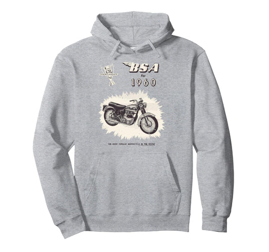 1960 Big Valve Super Rocket Motorcycle Ad Hoodie - Novelty Apparel Unisex - T-Shirt, Sweatshirt, Hoodie