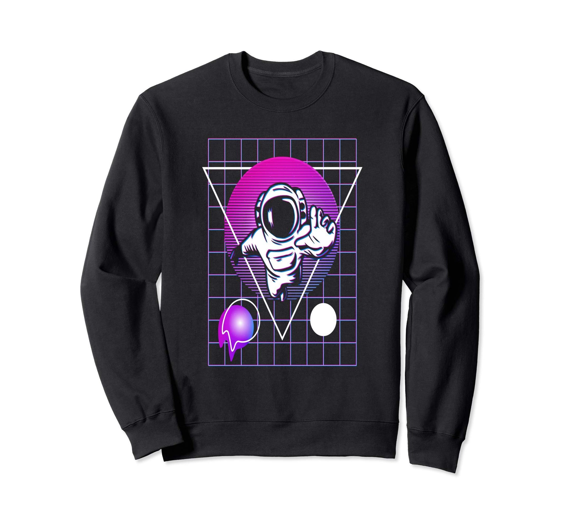 Astronaut Space Glitch Vaporwave Sweatshirt - Unique Graphic for Adults - T-Shirt, Sweatshirt, Hoodie