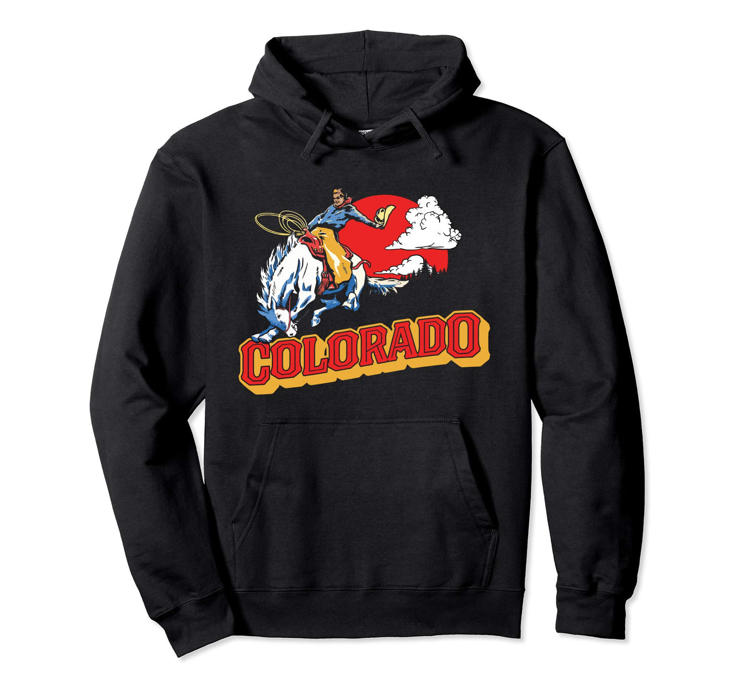 Colorado Bronco Riding Cowboy Hoodie - Casual Everyday Wear for Adults - T-Shirt, Sweatshirt, Hoodie