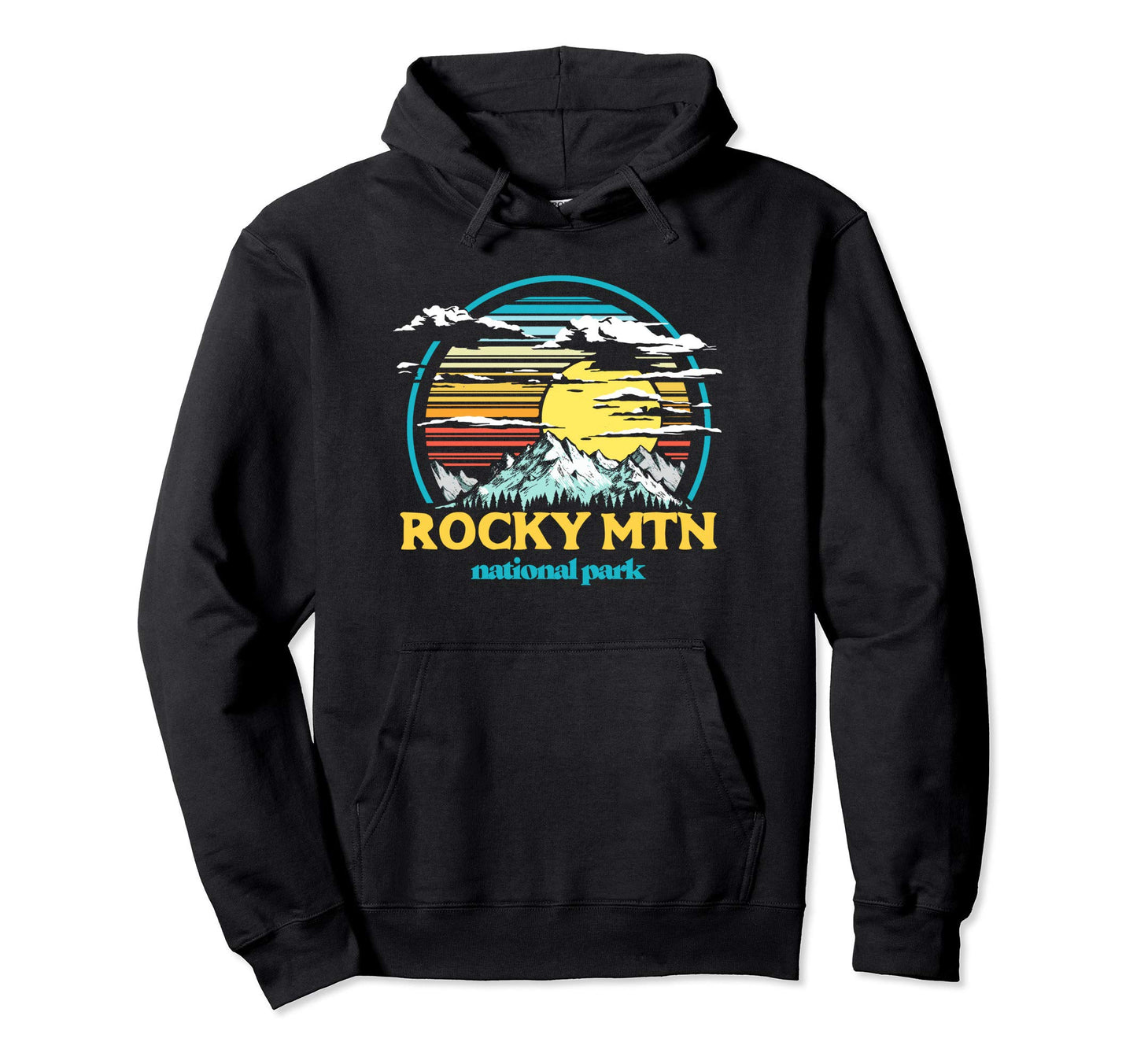 Rocky Mountain National Park 80S Hoodie - Trendy Graphic Men Women - T-Shirt, Sweatshirt, Hoodie