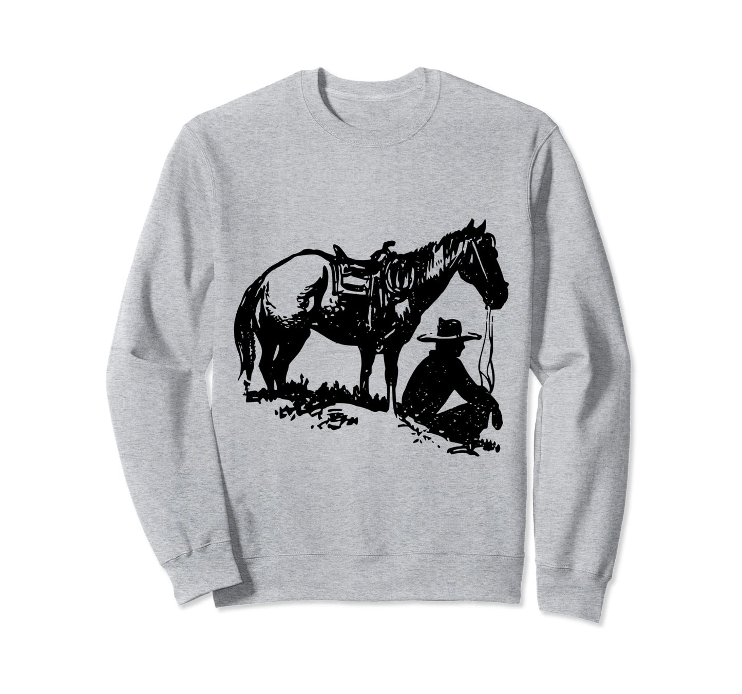 Cowboy His Horse Sweatshirt - Trendy Graphic Men Women - T-Shirt, Sweatshirt, Hoodie