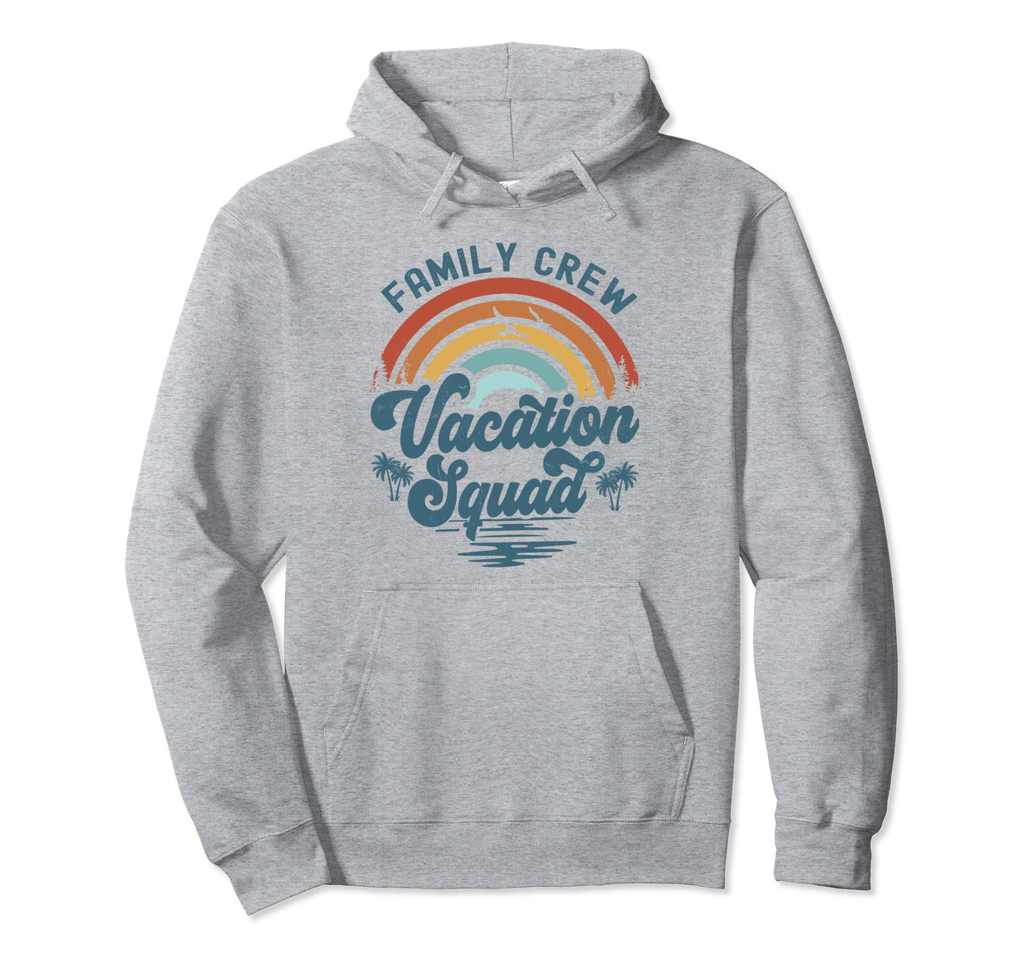 Family Crew Vacation Squad Groovy Hoodie - Aesthetic Graphic Men Women - T-Shirt, Sweatshirt, Hoodie