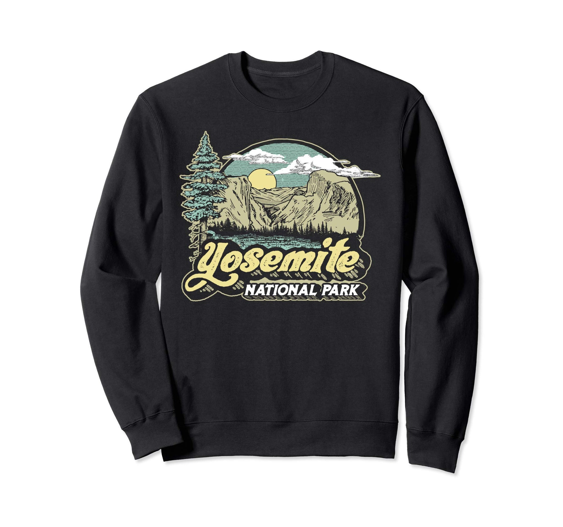Yosemite National Park Eighties Sweatshirt - Custom Art Print for Adults - T-Shirt, Sweatshirt, Hoodie