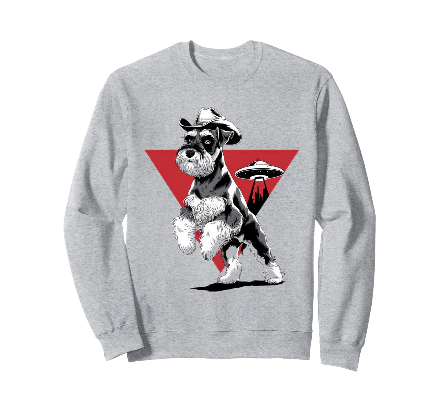 Schnauzer Schnauzer Ufo Western Sweatshirt - Custom Art Print Unisex - T-Shirt, Sweatshirt, Hoodie