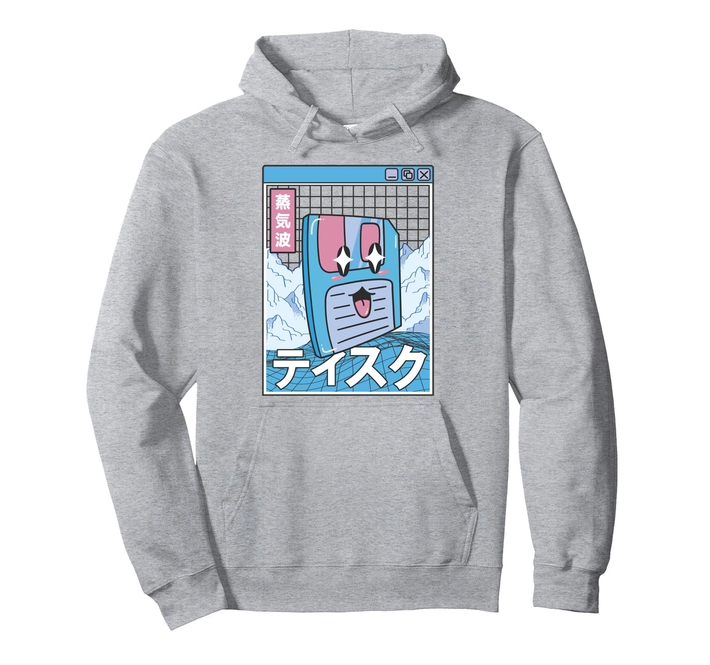 Floppy Disk Kawaii Grid Vaporwave Hoodie - Aesthetic Graphic Men Women - T-Shirt, Sweatshirt, Hoodie