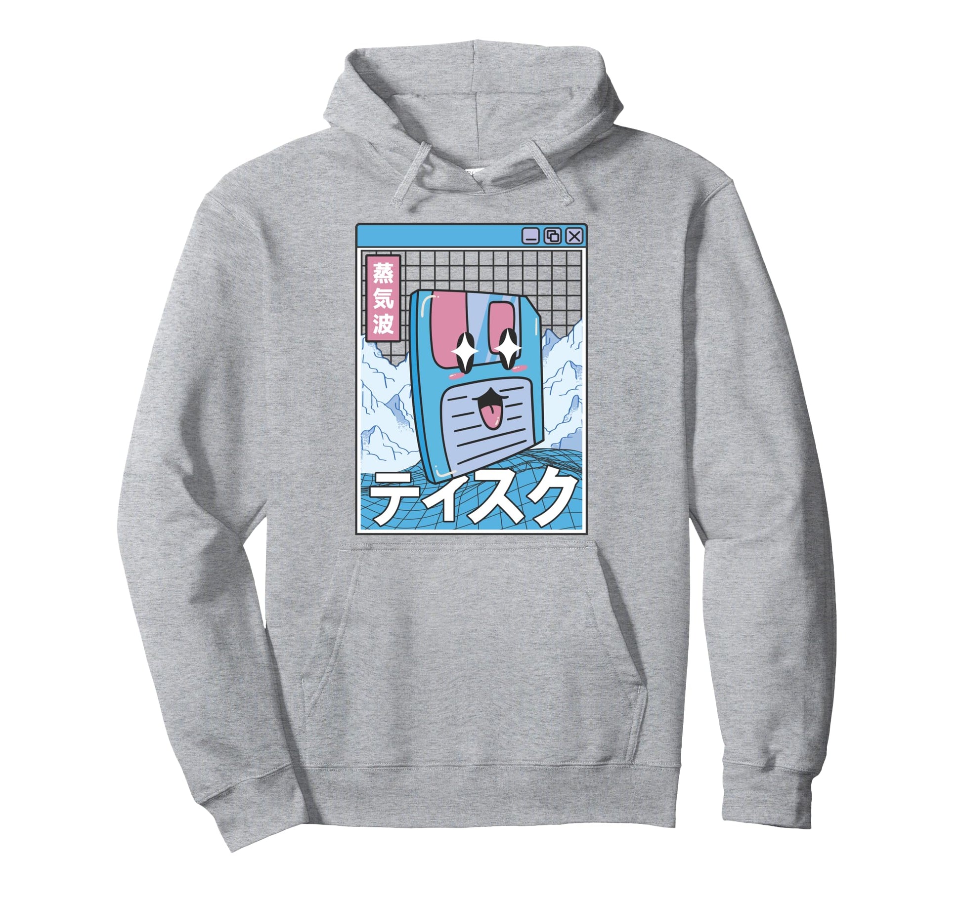 Floppy Disk Kawaii Grid Vaporwave Hoodie - Aesthetic Graphic Men Women - T-Shirt, Sweatshirt, Hoodie