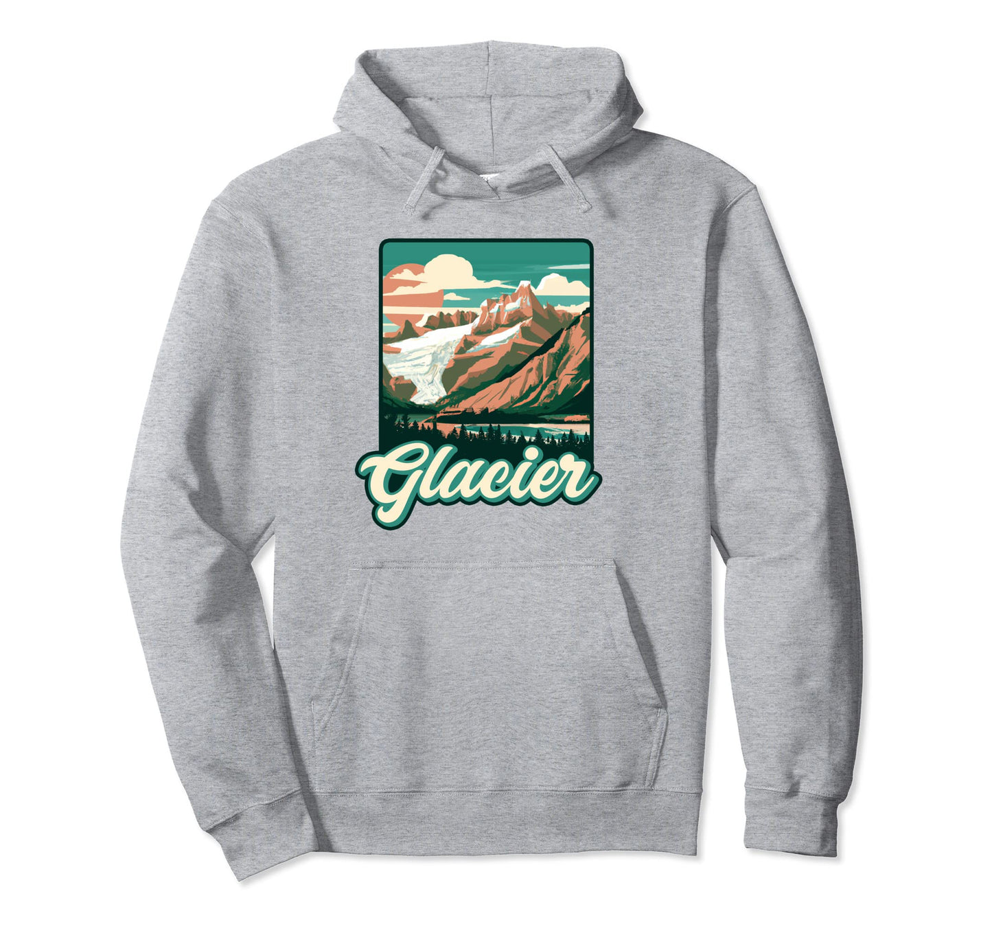 Glacier National Park Montana Hoodie - Aesthetic Graphic Men Women - T-Shirt, Sweatshirt, Hoodie