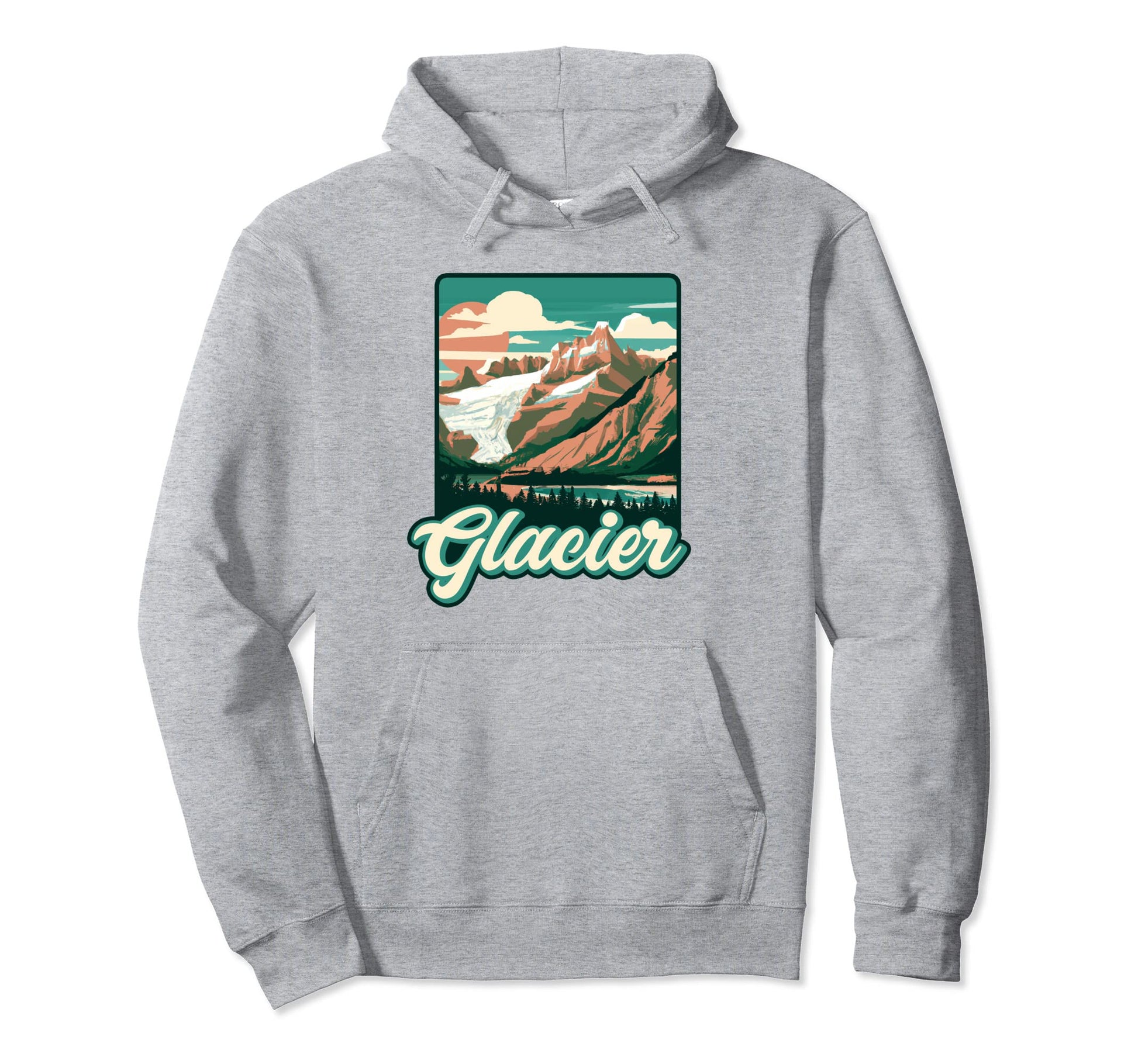 Glacier National Park Montana Hoodie - Aesthetic Graphic Men Women - T-Shirt, Sweatshirt, Hoodie