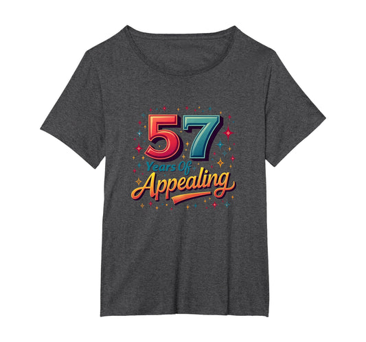 57 Years Appealing Birthday Gift T-Shirt - Custom Art Print Unisex - T-Shirt, Sweatshirt, Hoodie