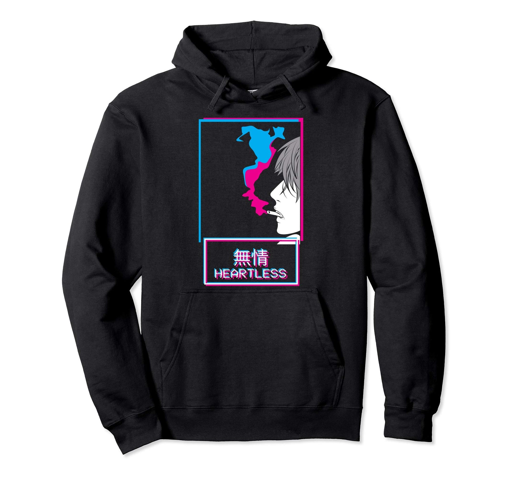 Heartless Anti Social Anime Japanese Hoodie - Minimalist Print Unisex - T-Shirt, Sweatshirt, Hoodie