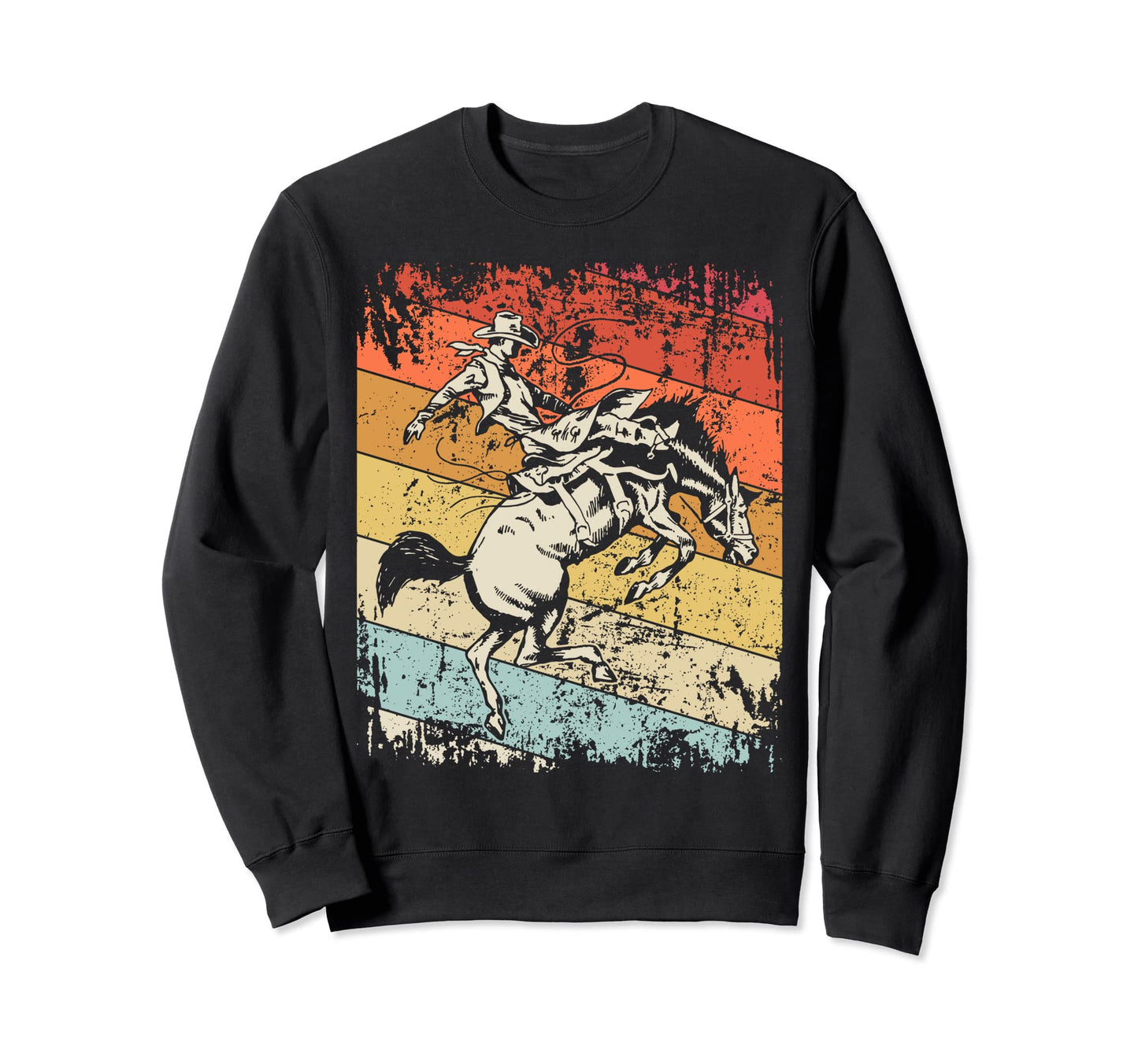 Bull Riding Cowboy Bull Rodeo Sweatshirt - Streetwear Style Men Women - T-Shirt, Sweatshirt, Hoodie