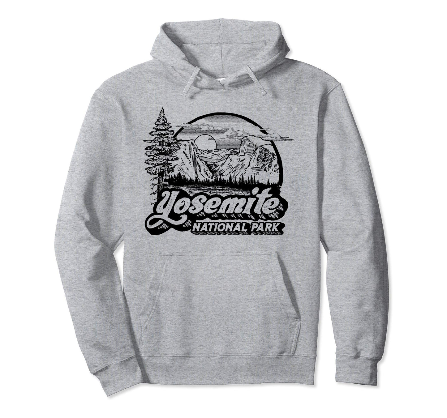 Yosemite National Park Eighties 80S Hoodie - Minimalist Print Unisex - T-Shirt, Sweatshirt, Hoodie