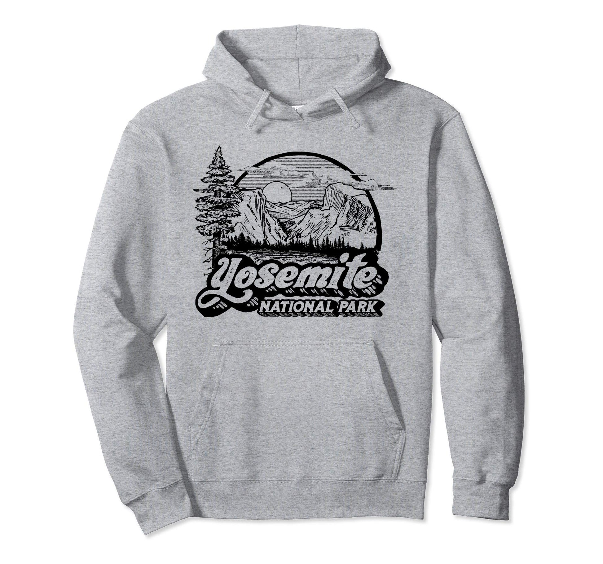 Yosemite National Park Eighties 80S Hoodie - Minimalist Print Unisex - T-Shirt, Sweatshirt, Hoodie