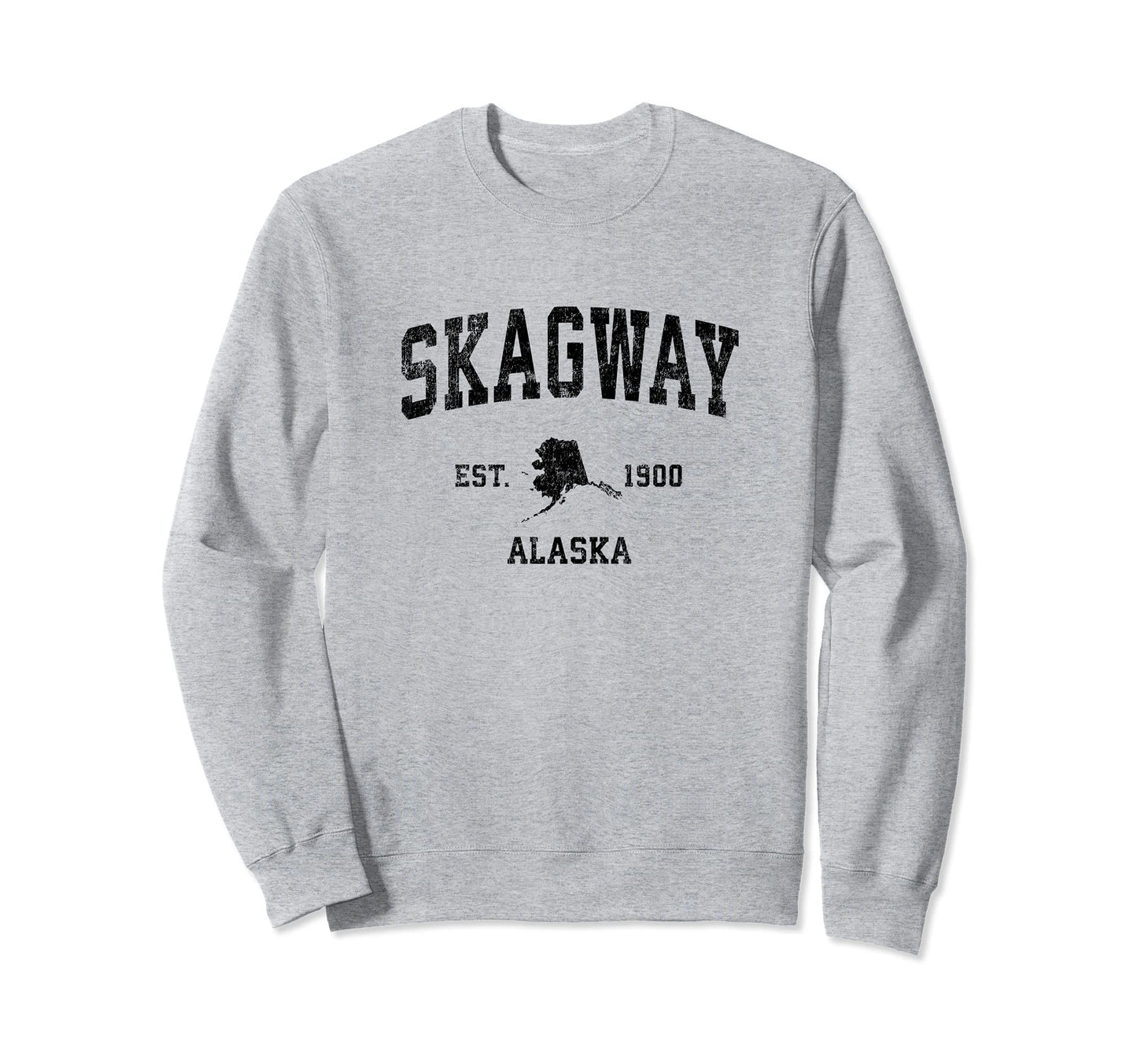 Skagway Alaska Ak Sports Black Sweatshirt - Graphic Print for Adults - T-Shirt, Sweatshirt, Hoodie