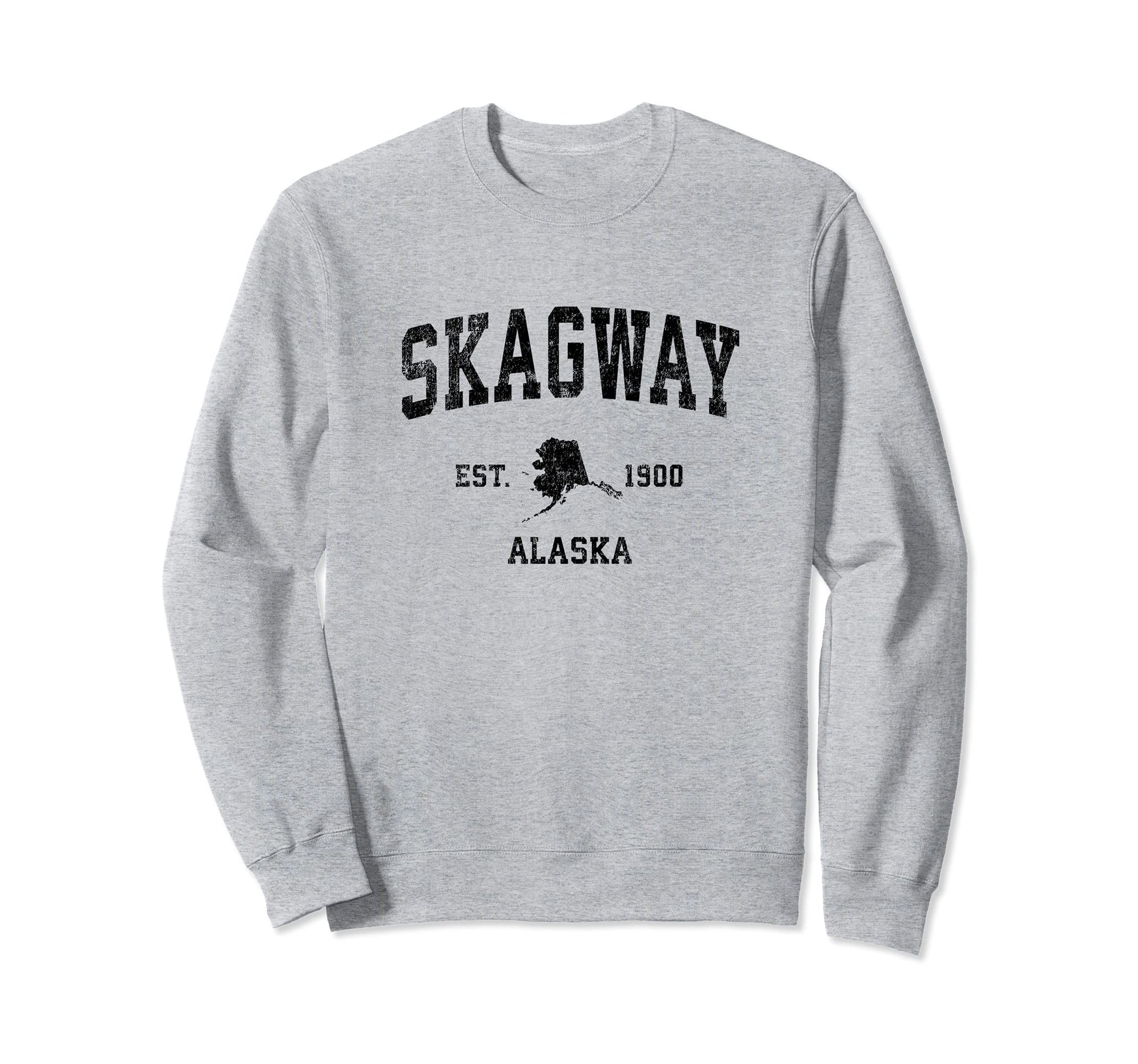 Skagway Alaska Ak Sports Black Sweatshirt - Graphic Print for Adults - T-Shirt, Sweatshirt, Hoodie