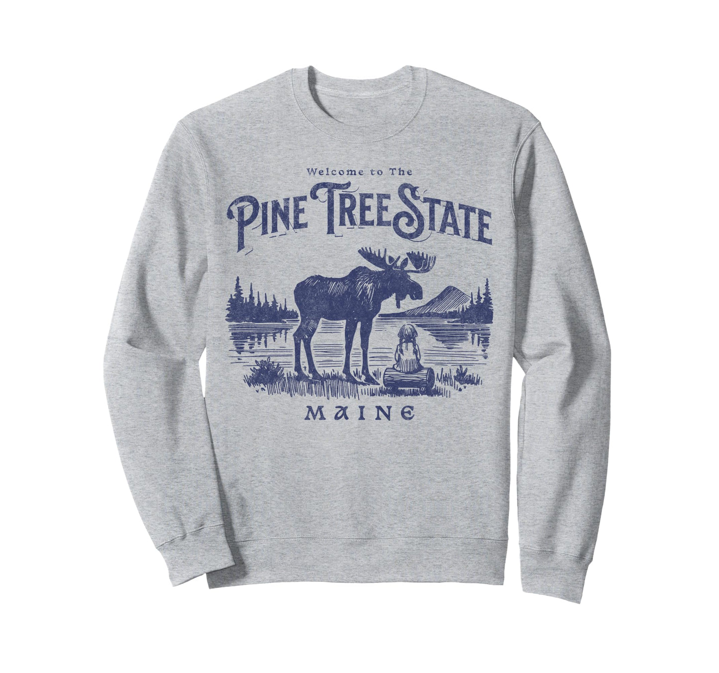 Maine National Parks Camping Hiker Sweatshirt - Trendy Graphic for Adults - T-Shirt, Sweatshirt, Hoodie