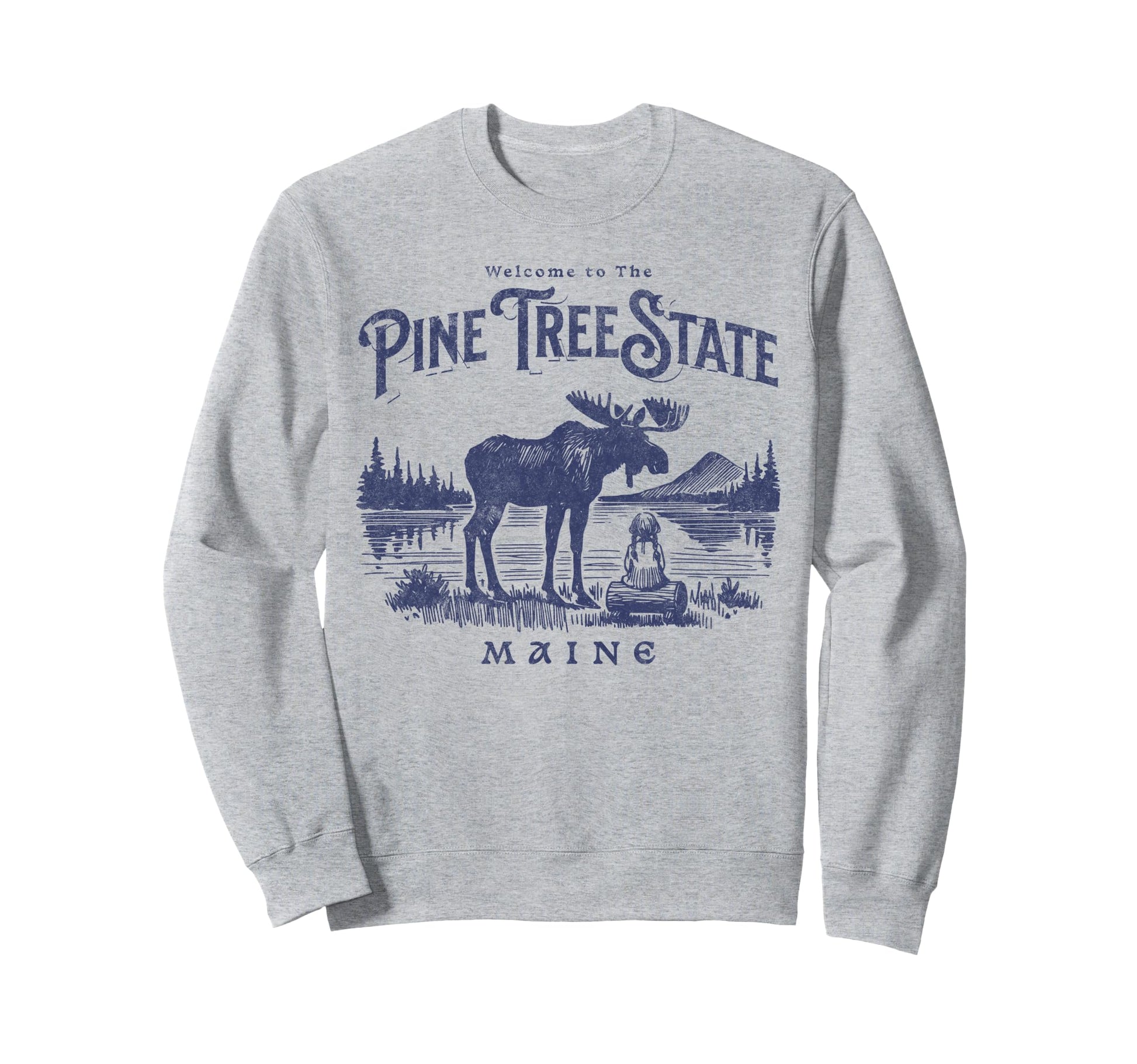 Maine National Parks Camping Hiker Sweatshirt - Trendy Graphic for Adults - T-Shirt, Sweatshirt, Hoodie